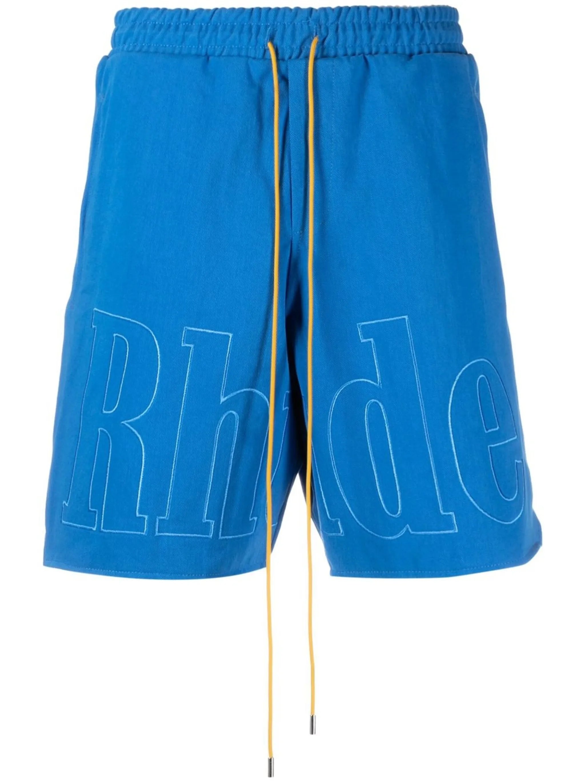 embroidered-logo drawstring shorts