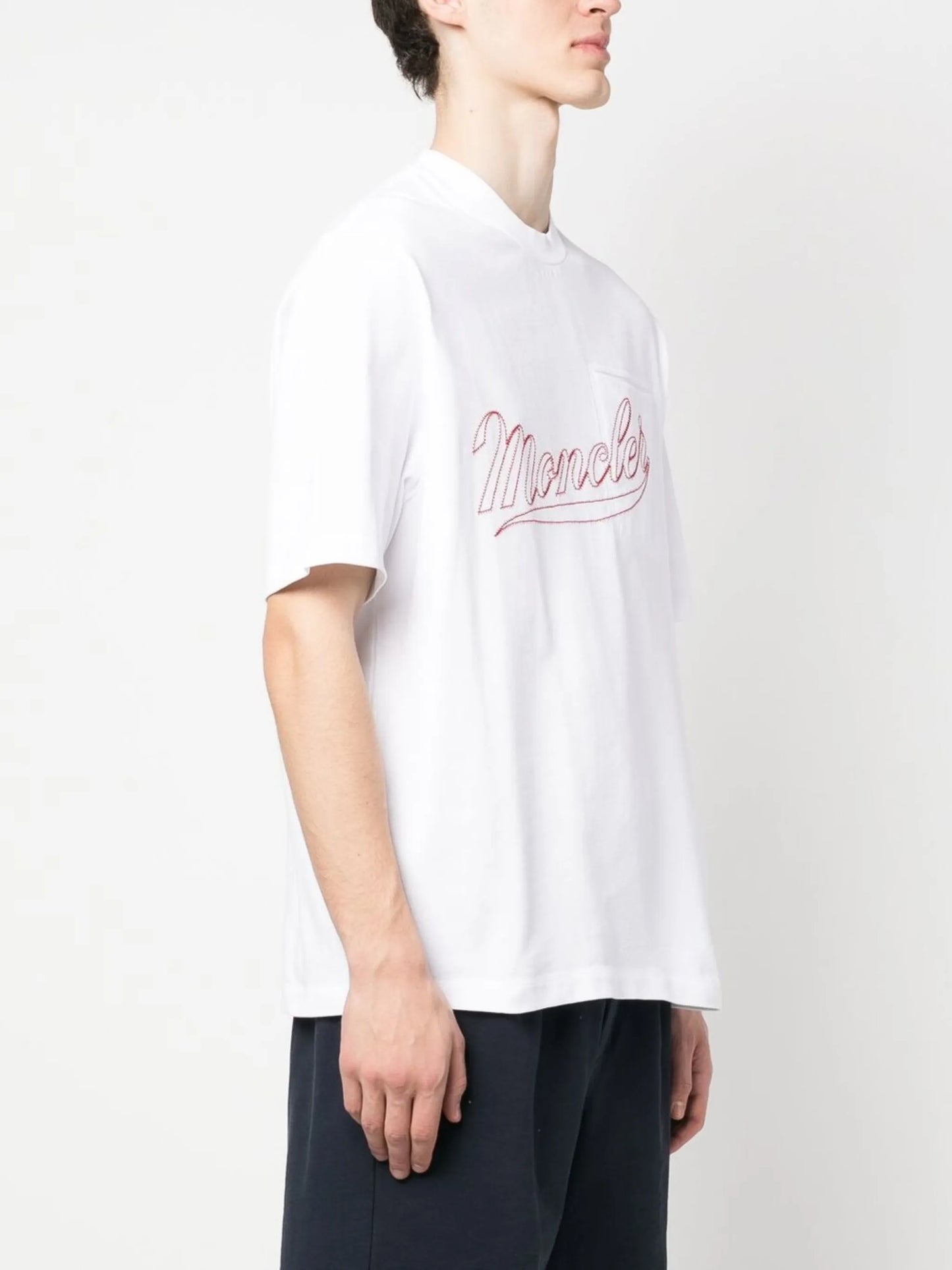 logo-embroidered cotton T-shirt