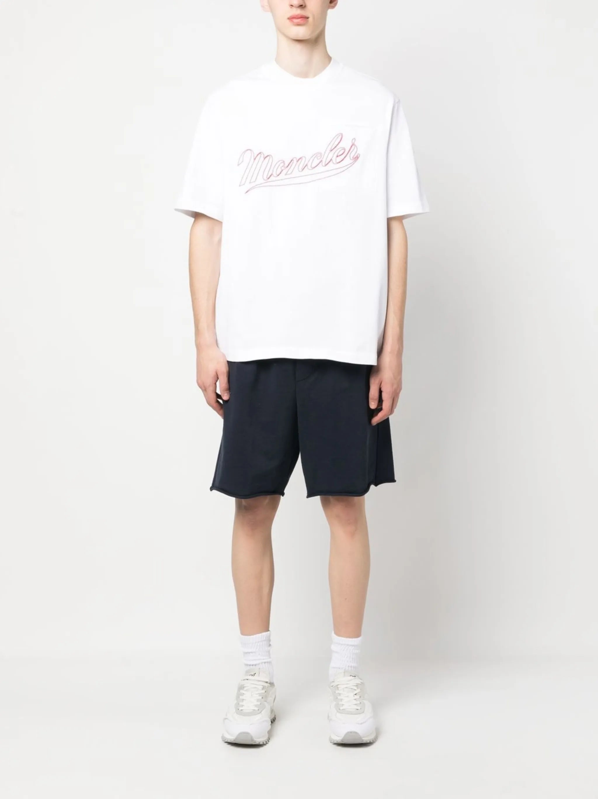 logo-embroidered cotton T-shirt