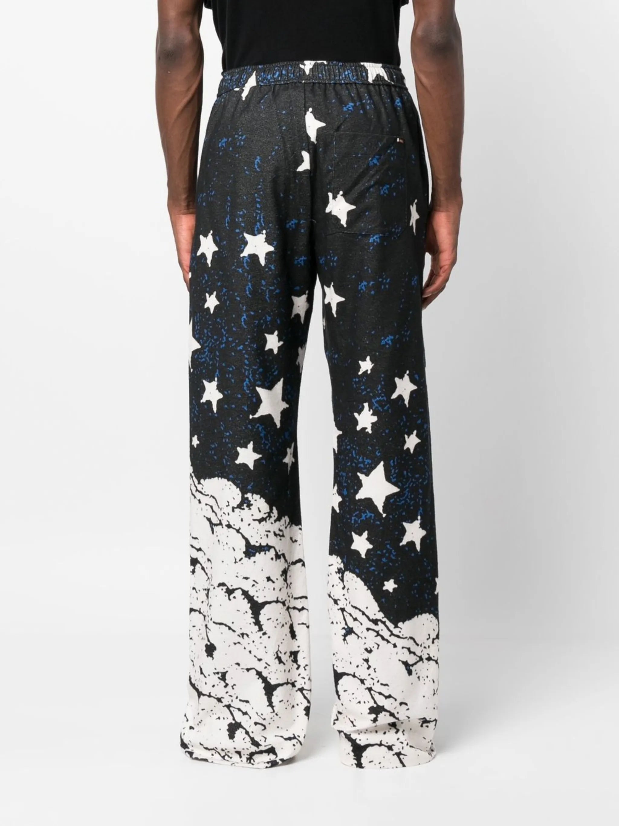 graphic-print trousers
