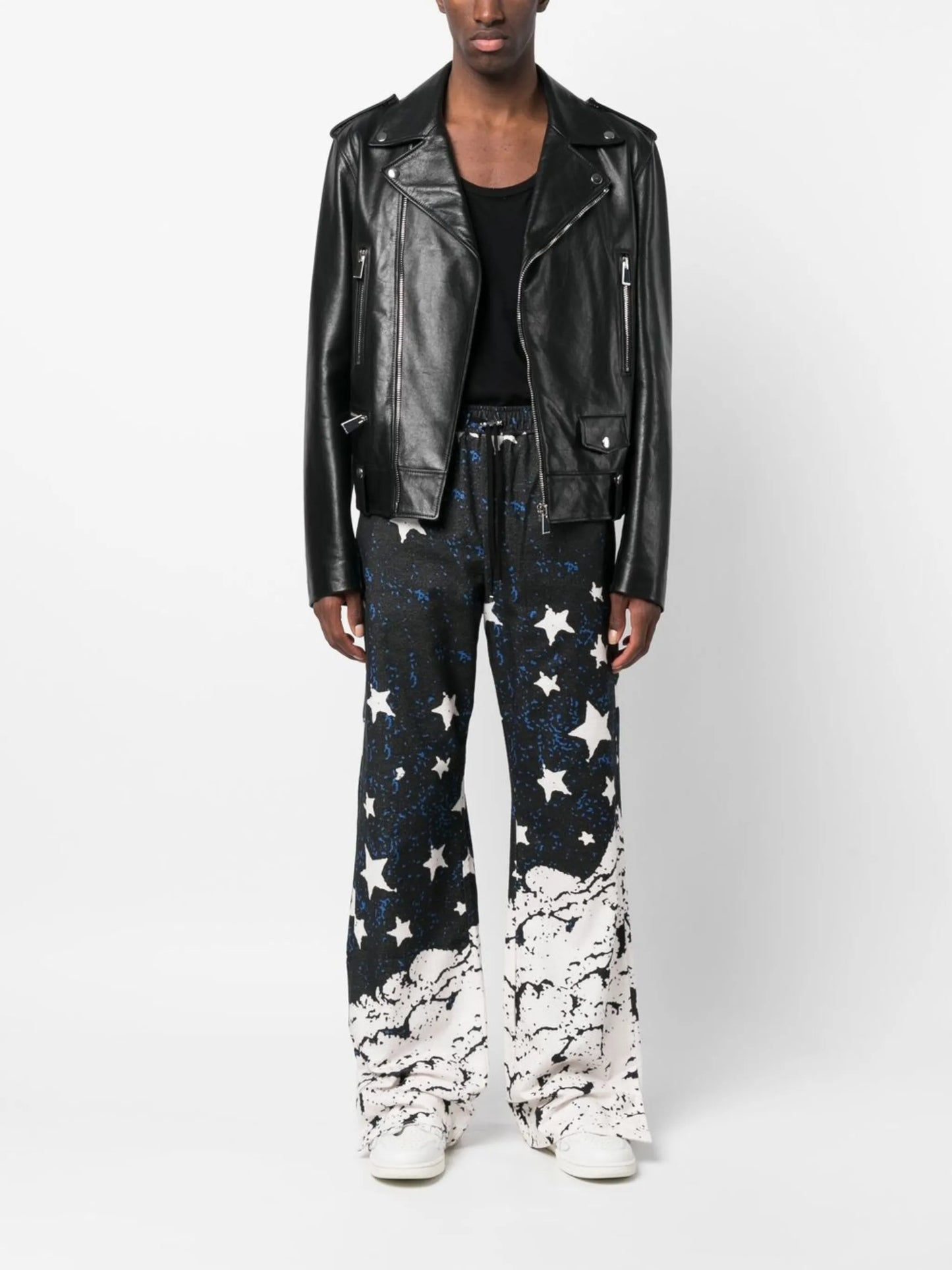 graphic-print trousers