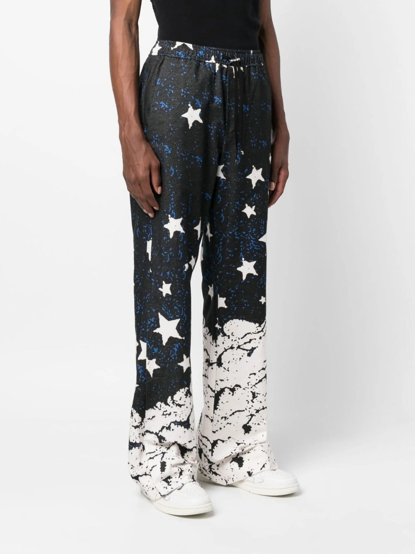 graphic-print trousers