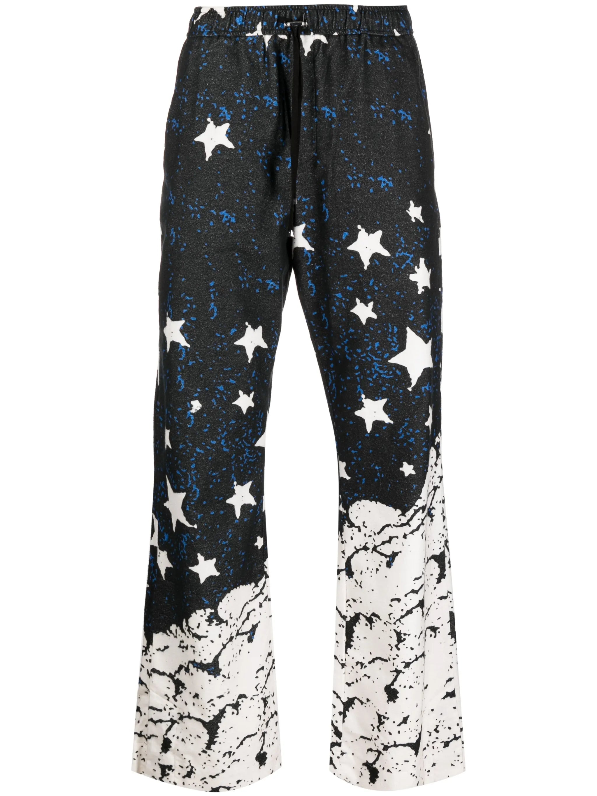graphic-print trousers
