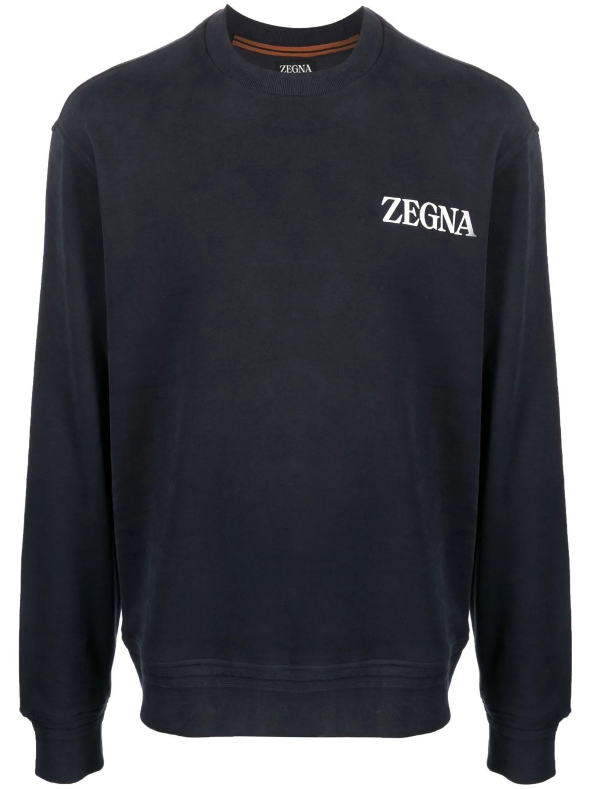 raised-logo crew-neck sweatshirt