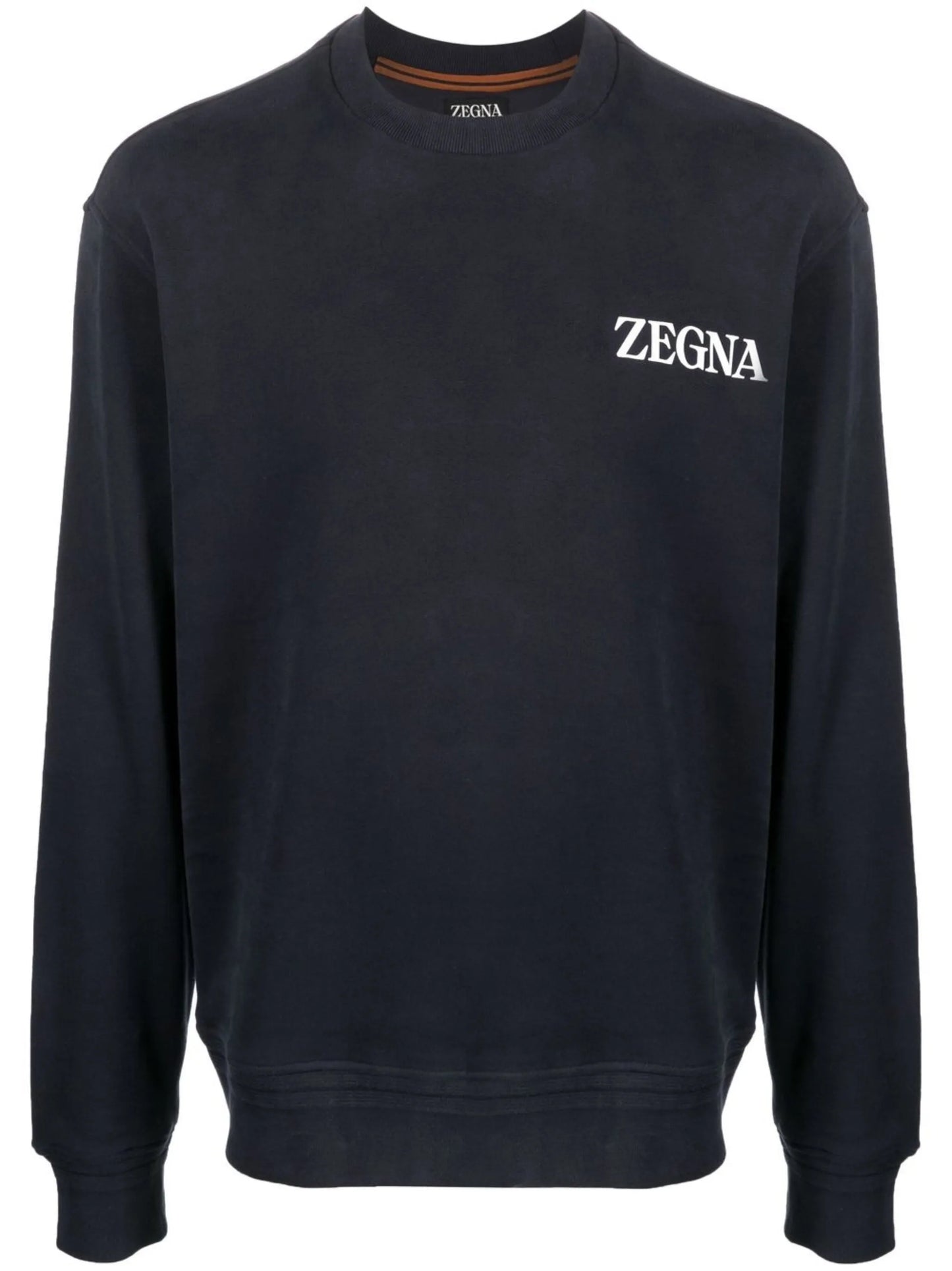 raised-logo crew-neck sweatshirt
