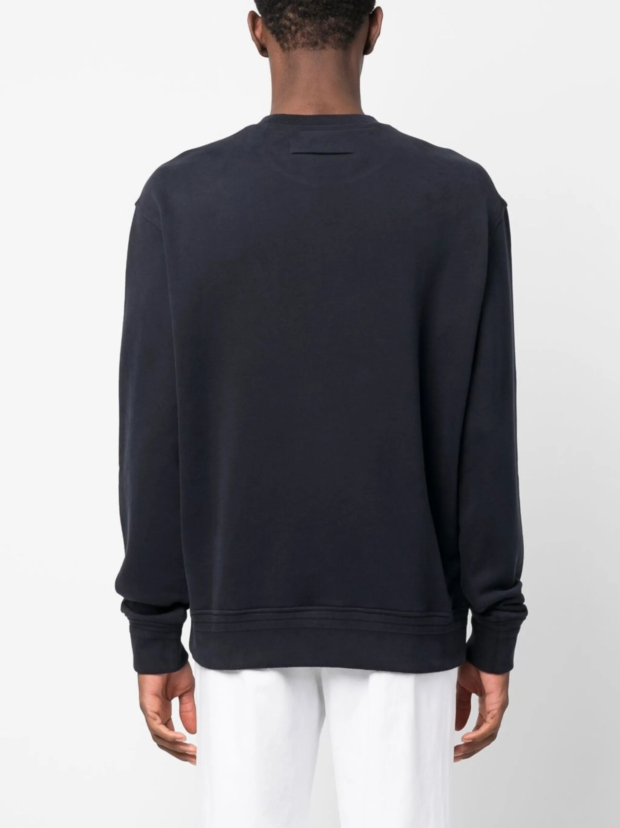 raised-logo crew-neck sweatshirt