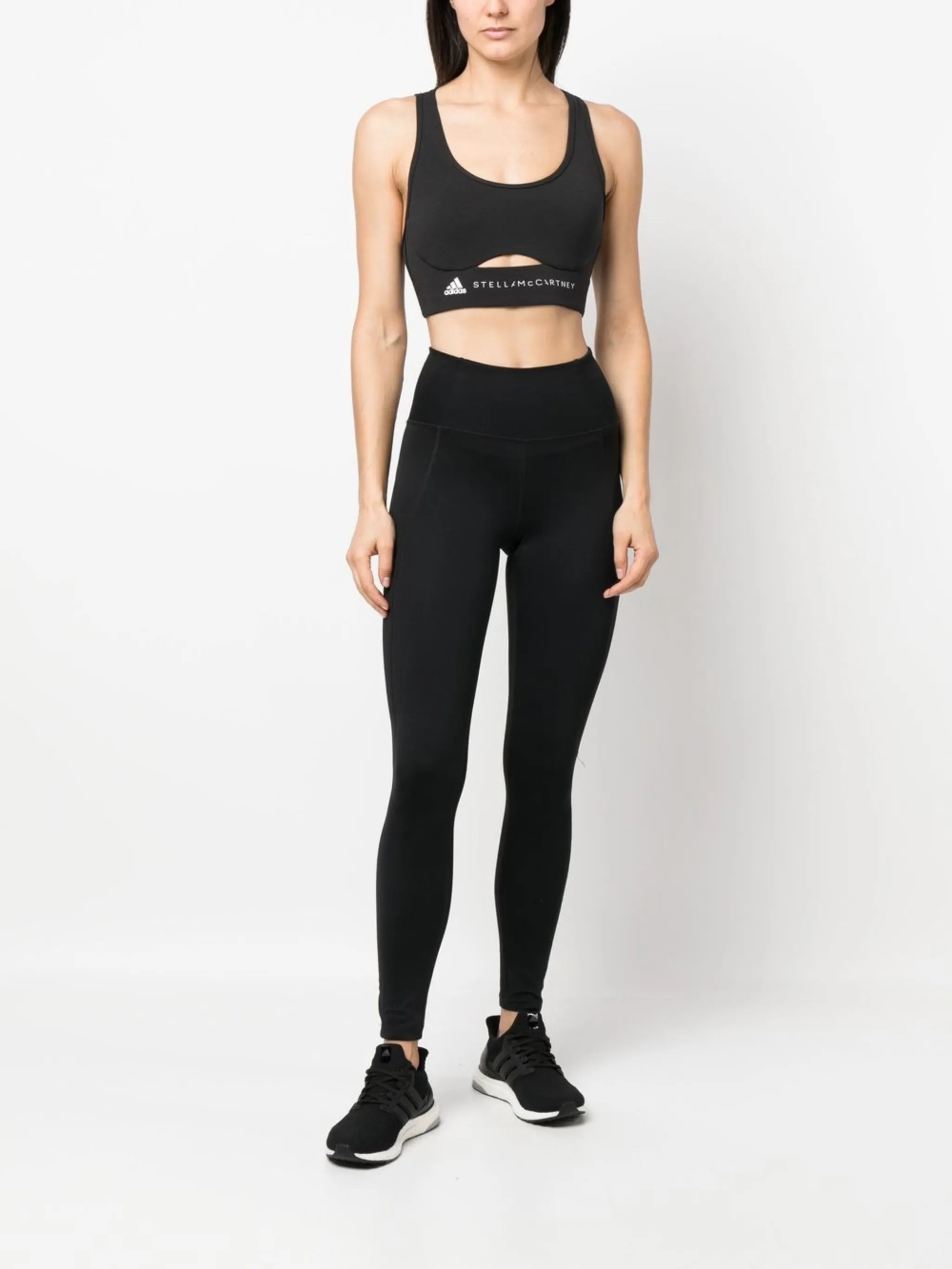 logo-print bralette top