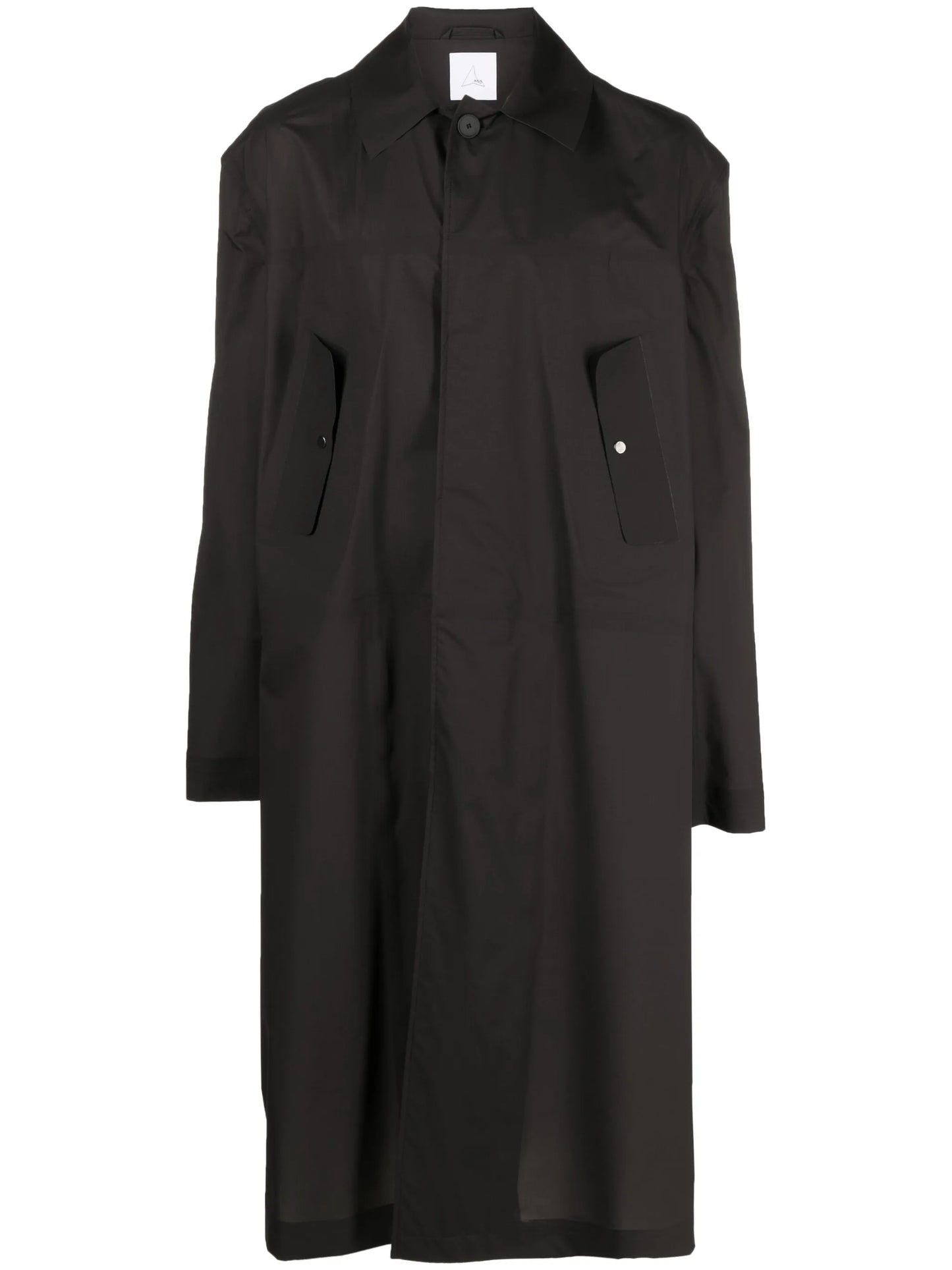 single-breasted button-fastening coat