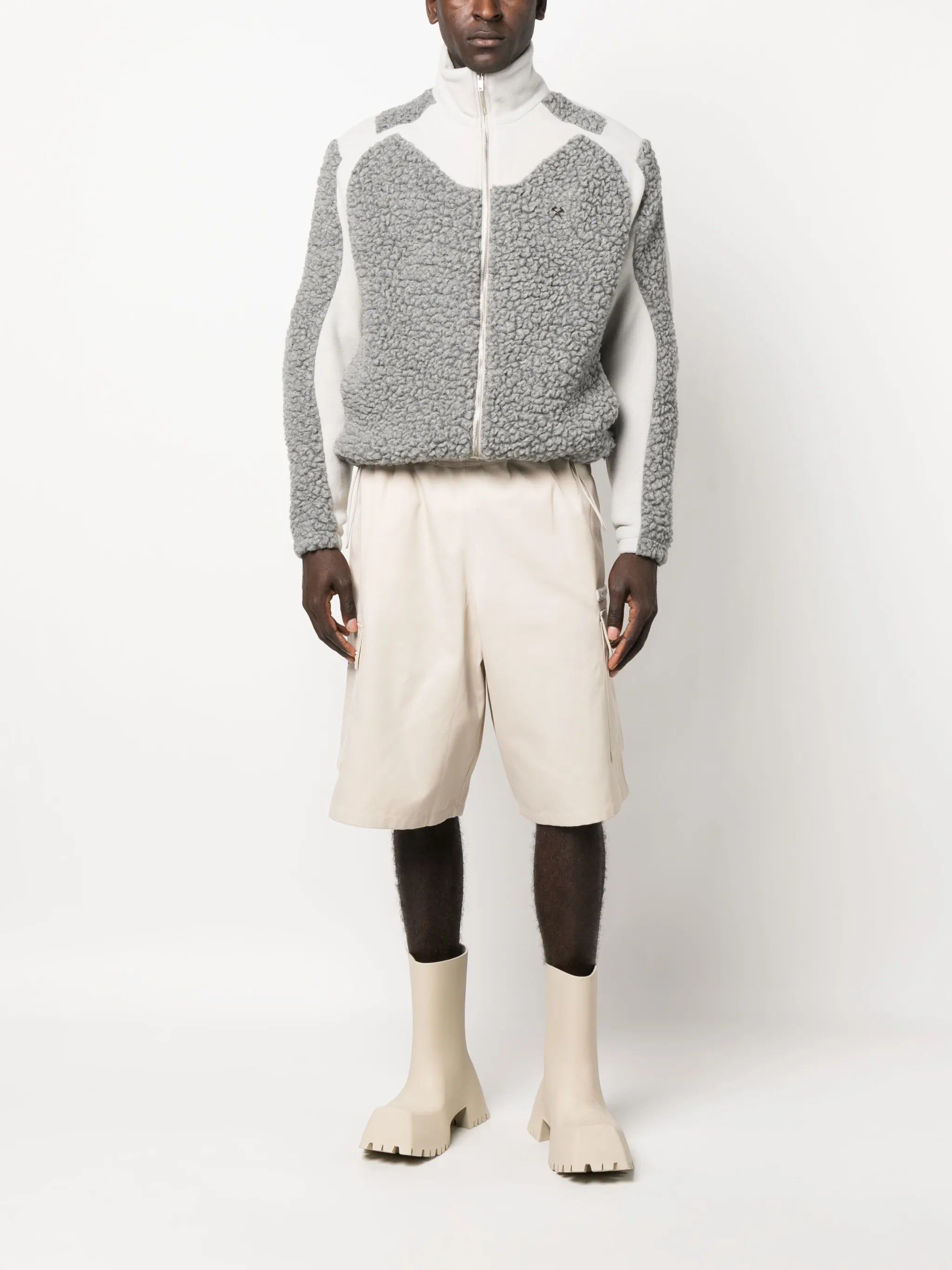 two-tone fleece jacket