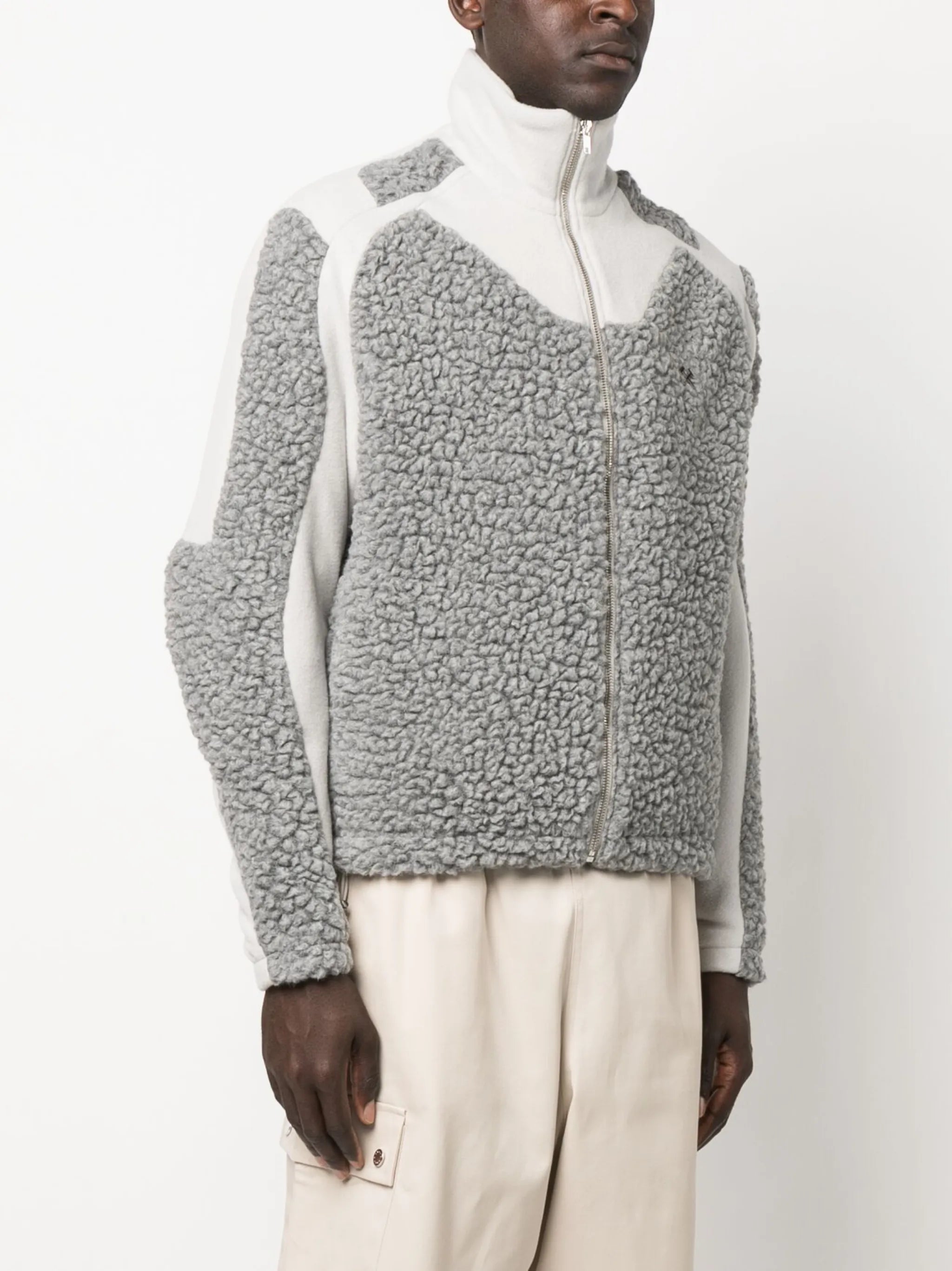 two-tone fleece jacket