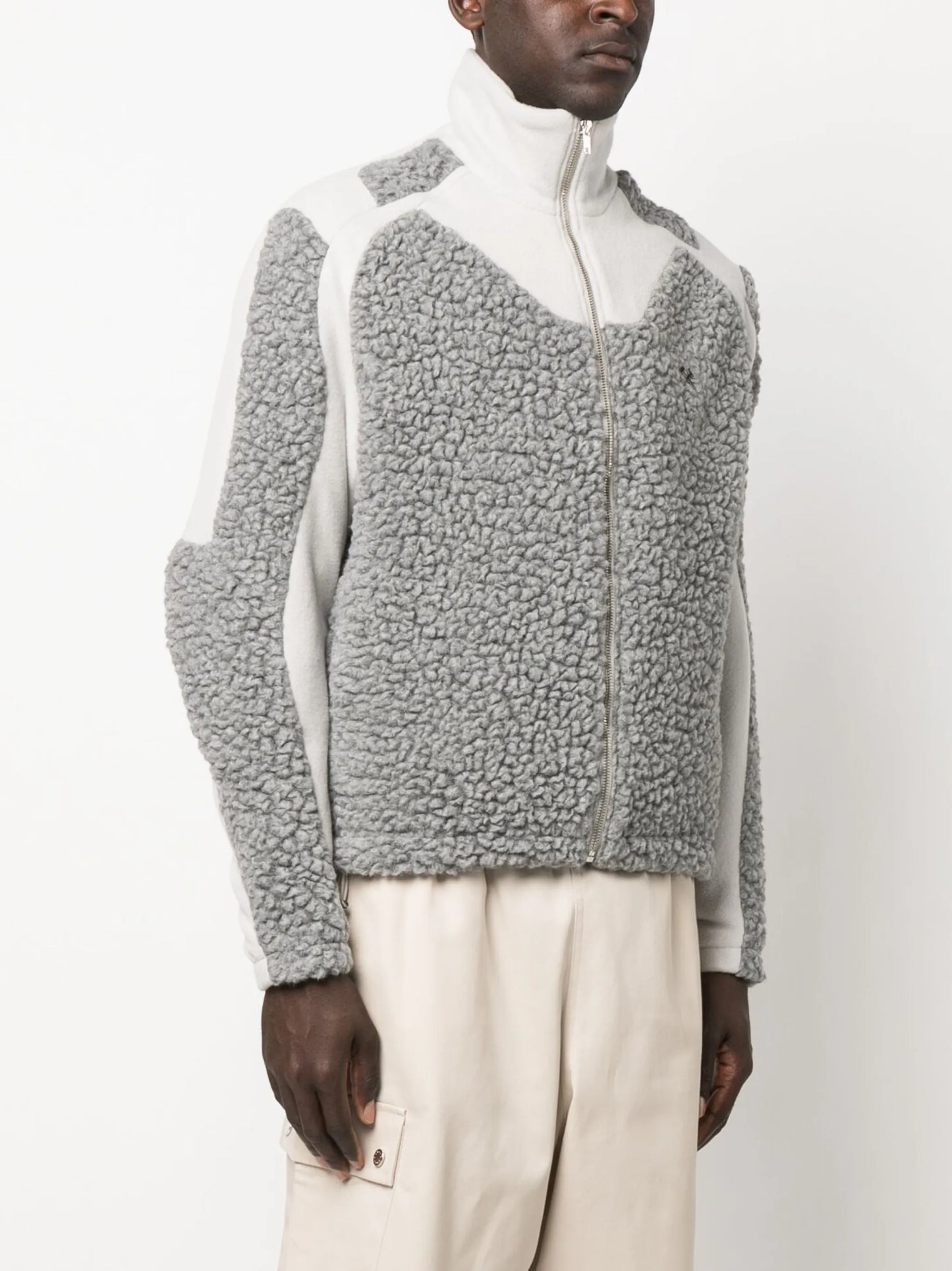 two-tone fleece jacket