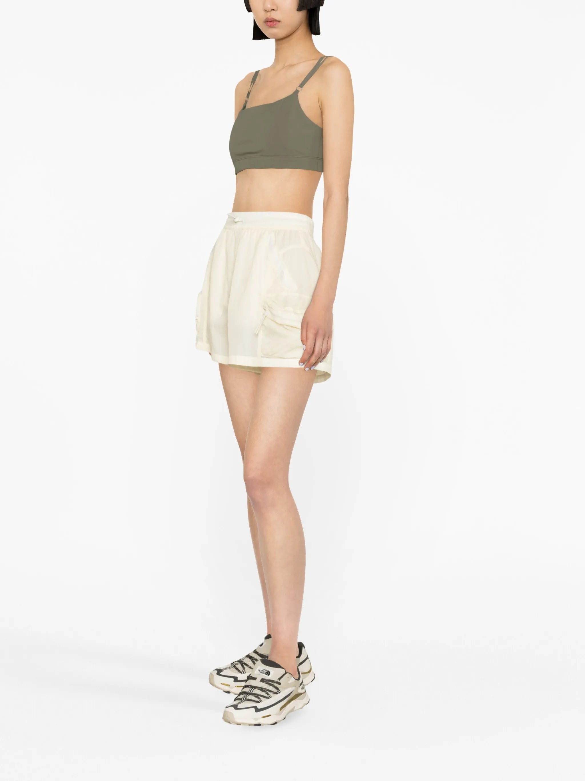 high-waisted ripstop cargo shorts