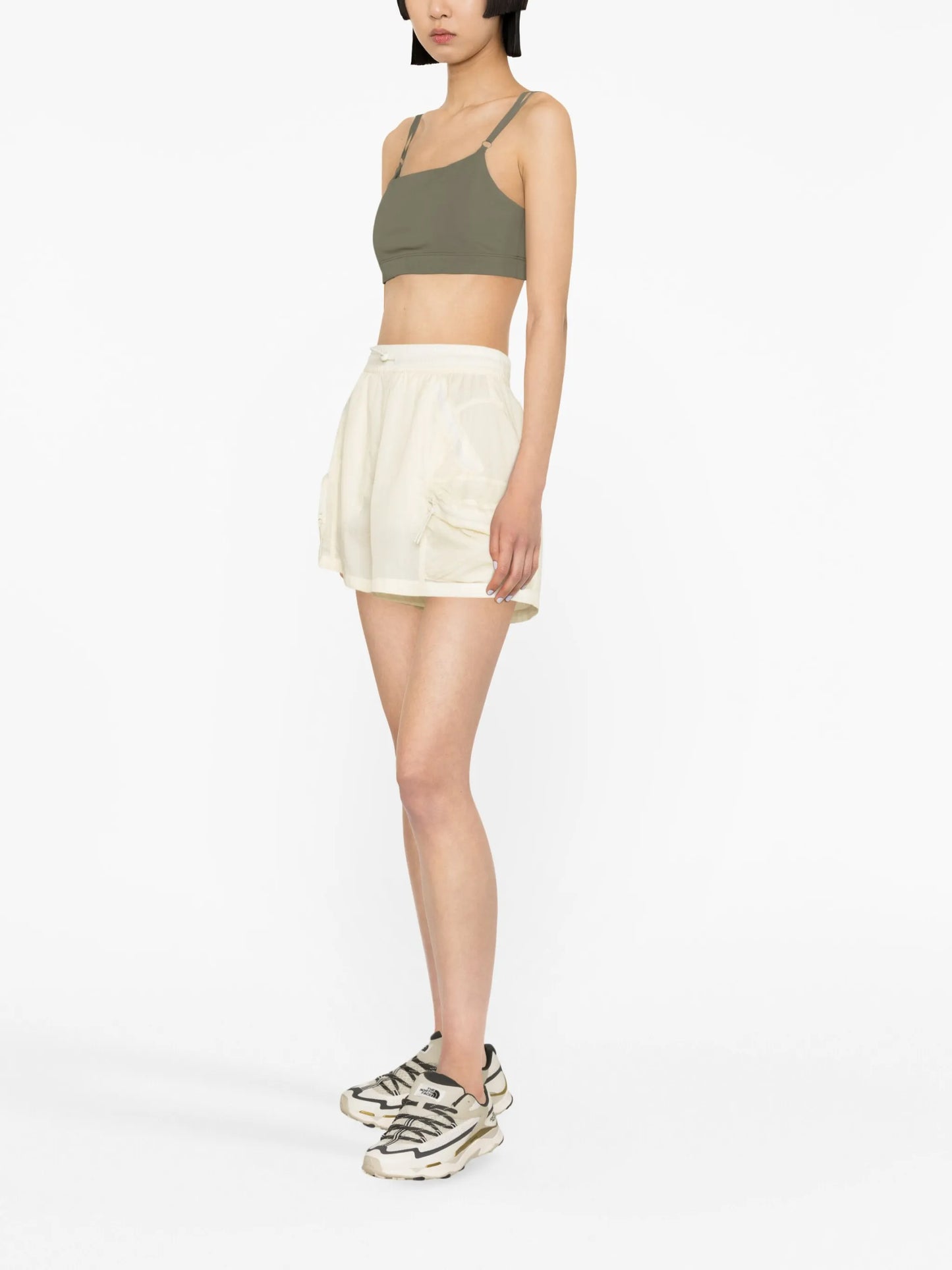 high-waisted ripstop cargo shorts