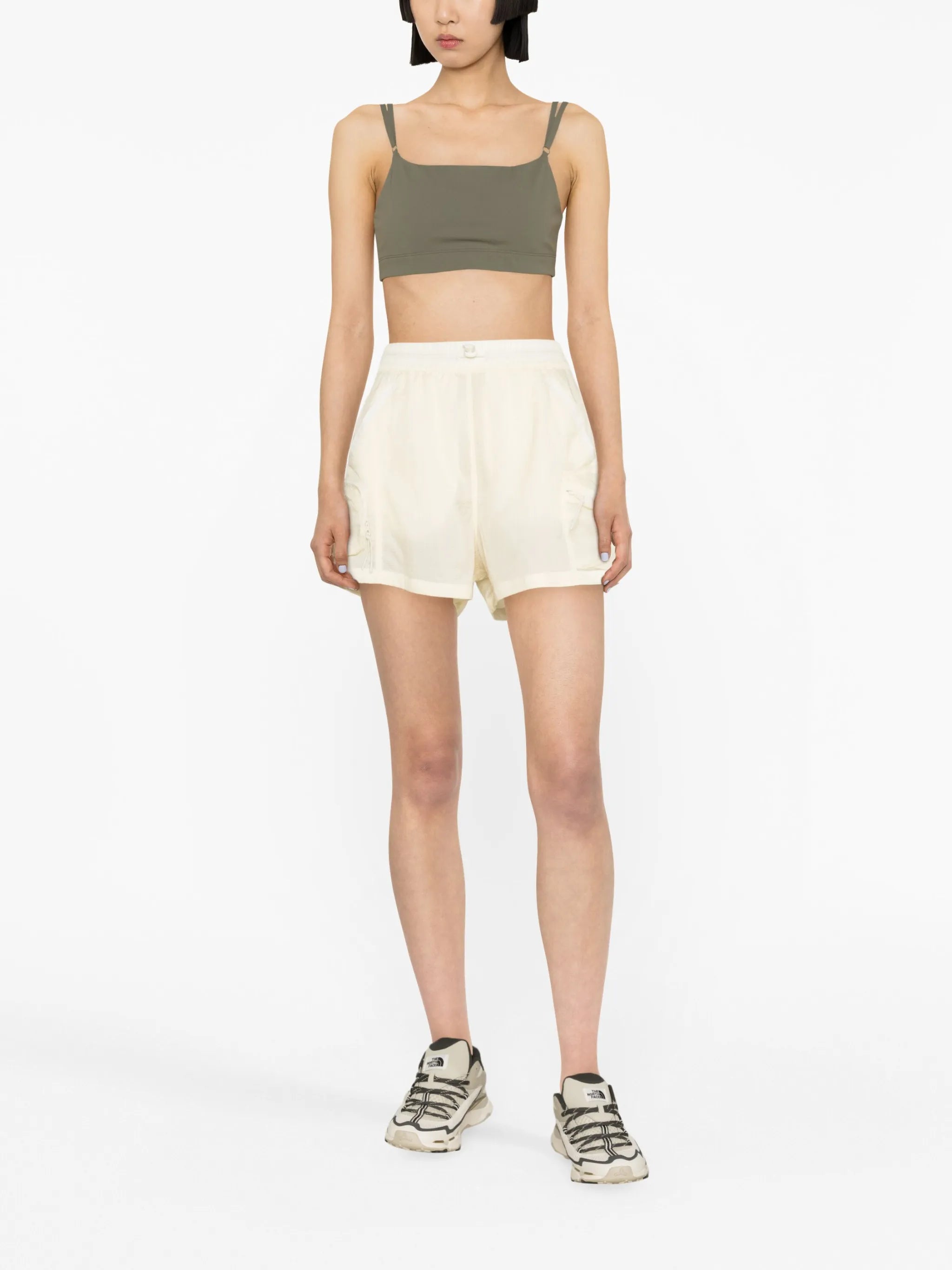 high-waisted ripstop cargo shorts