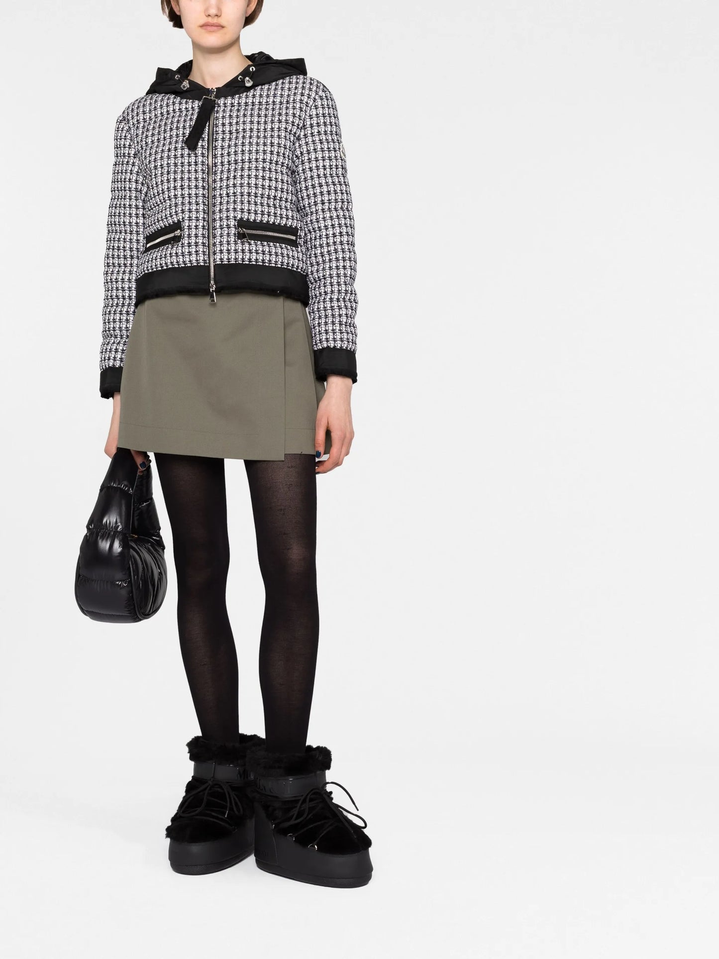 Remonay tweed puffer jacket