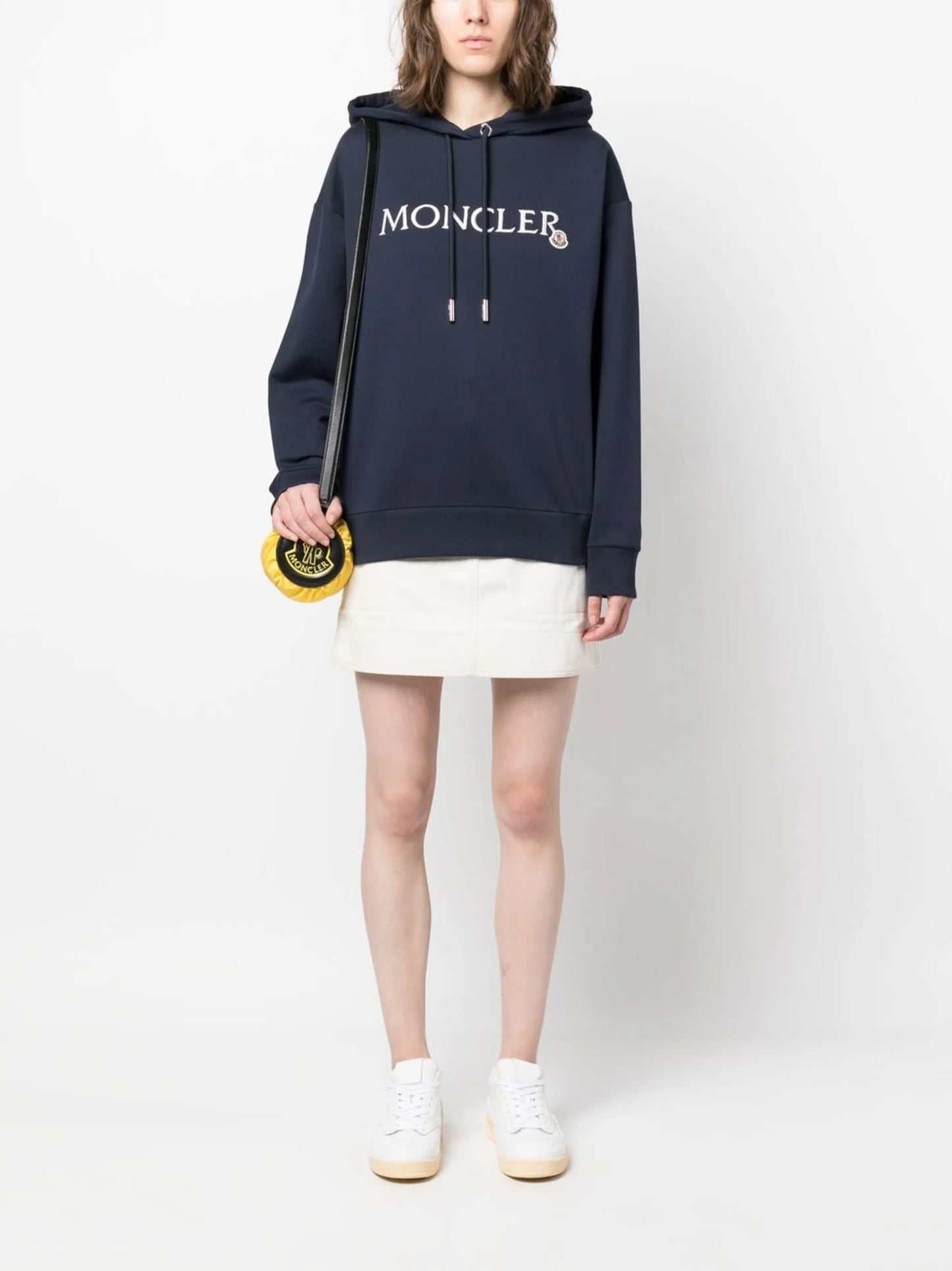 logo-embroidered cotton hoodie