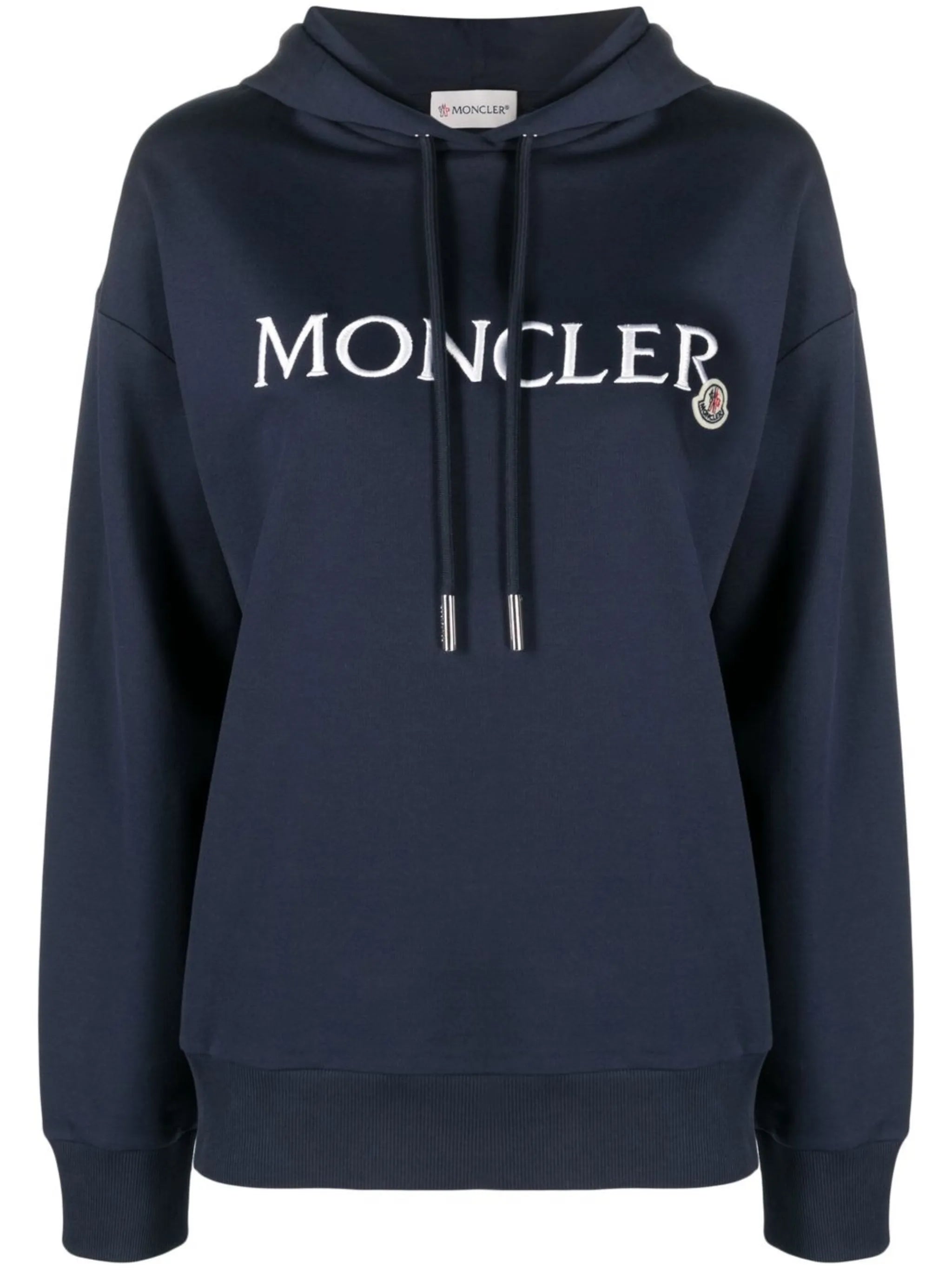 logo-embroidered cotton hoodie