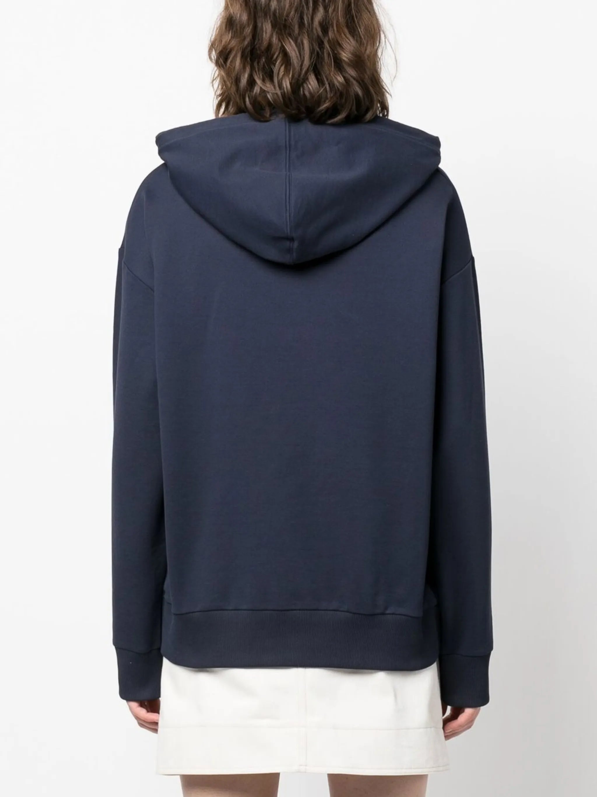 logo-embroidered cotton hoodie