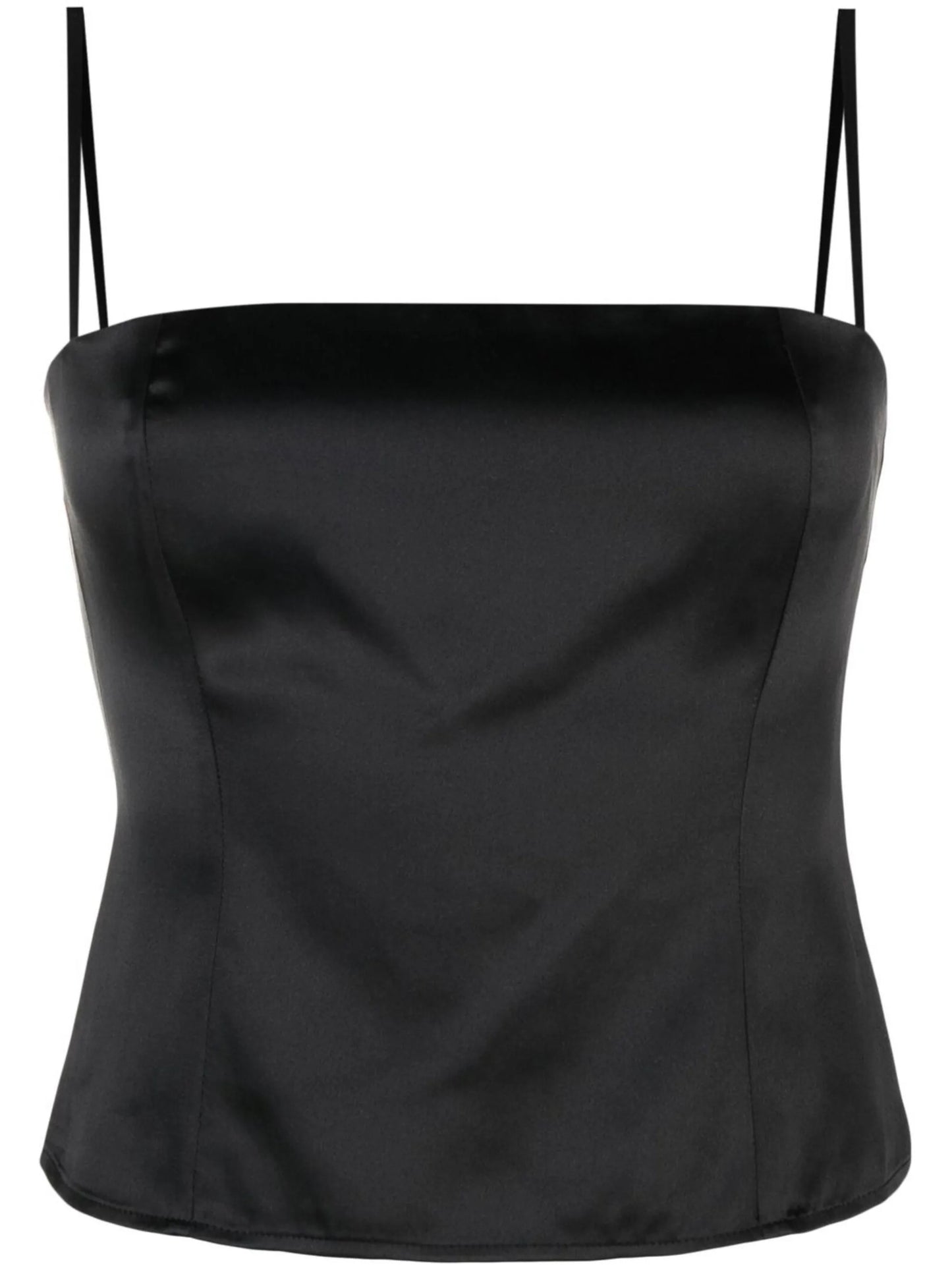 Overland strapless silk top