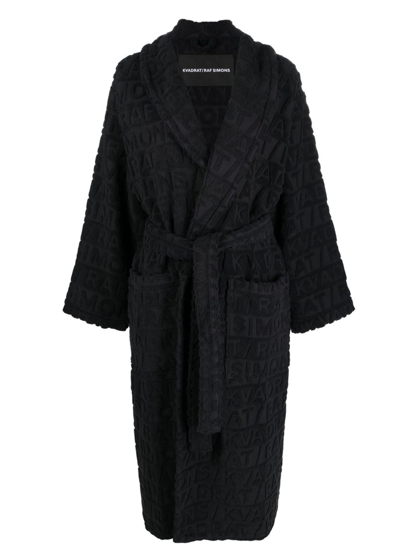 x Raf embossed-logo bathrobe