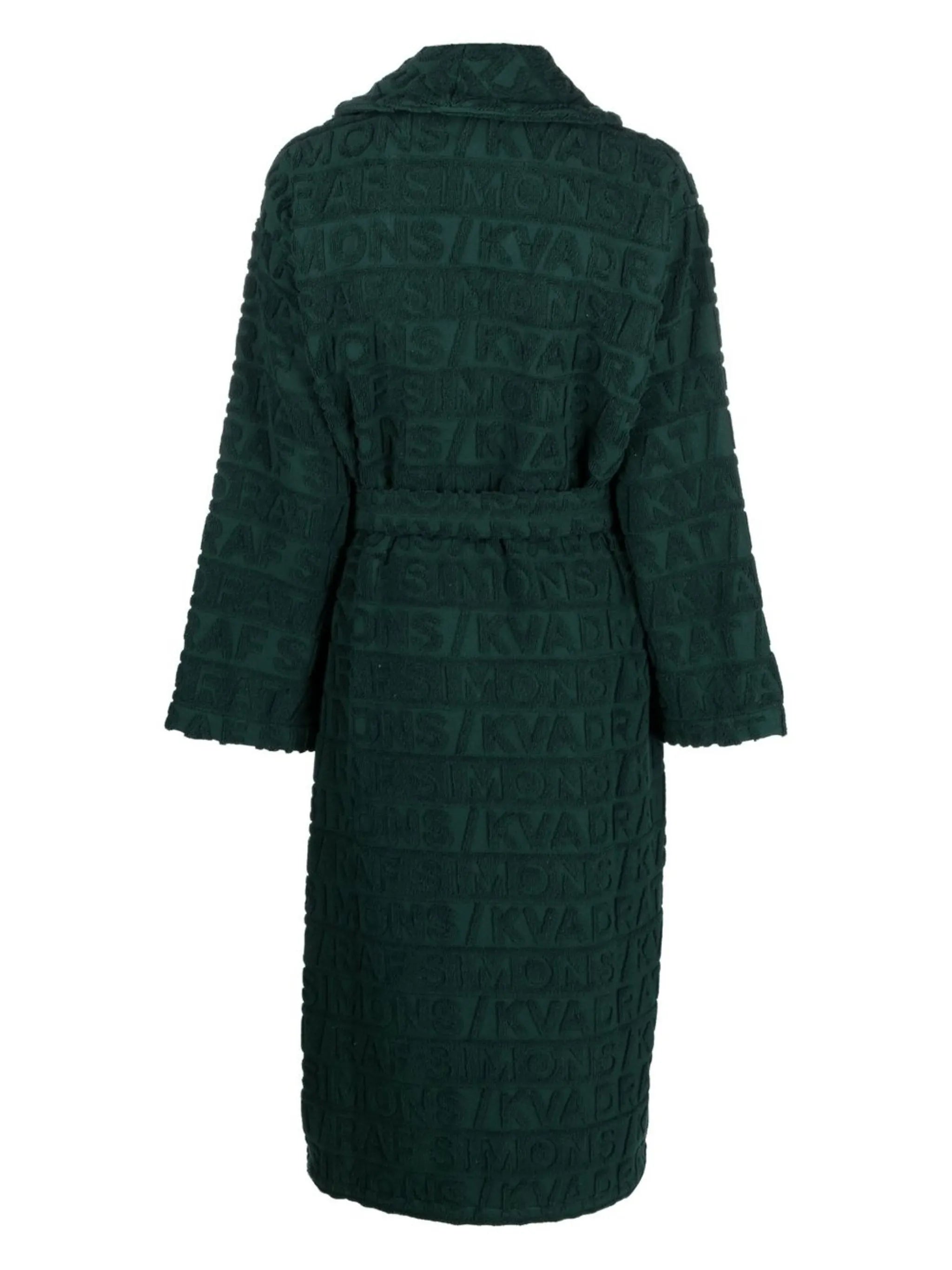 x Raf embossed-logo bathrobe