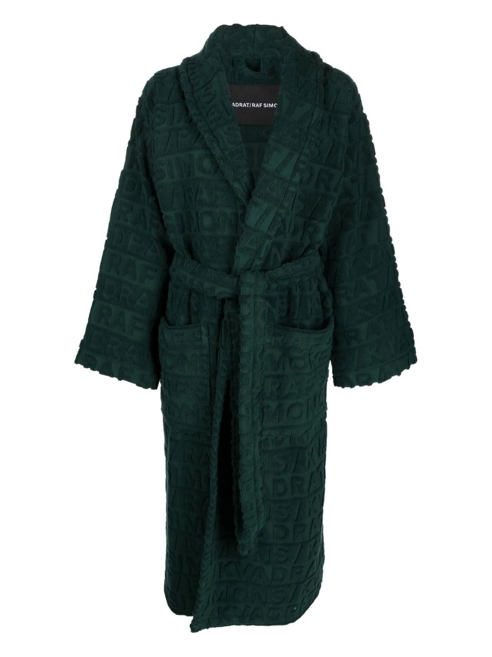 x Raf embossed-logo bathrobe