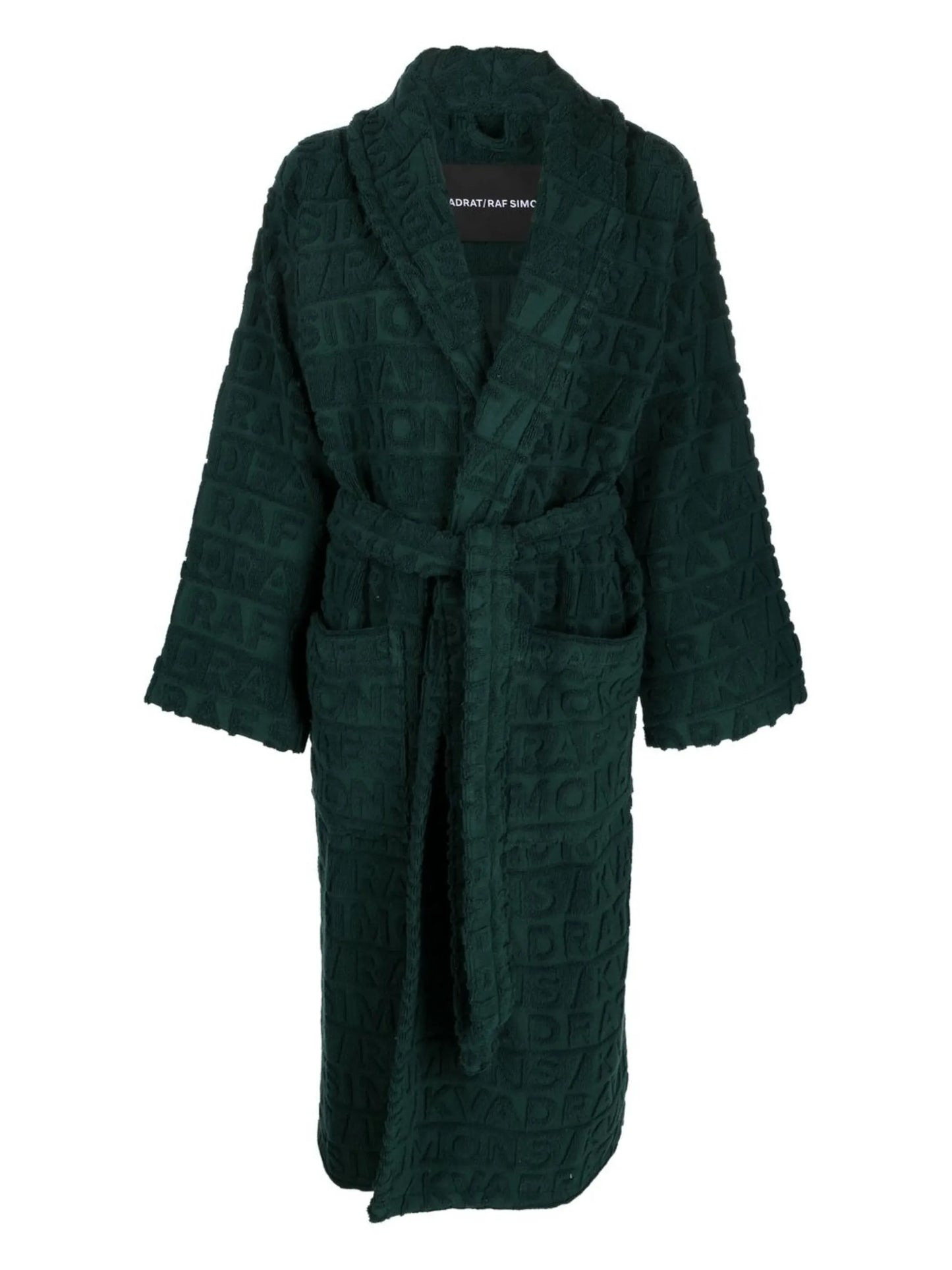 x Raf embossed-logo bathrobe