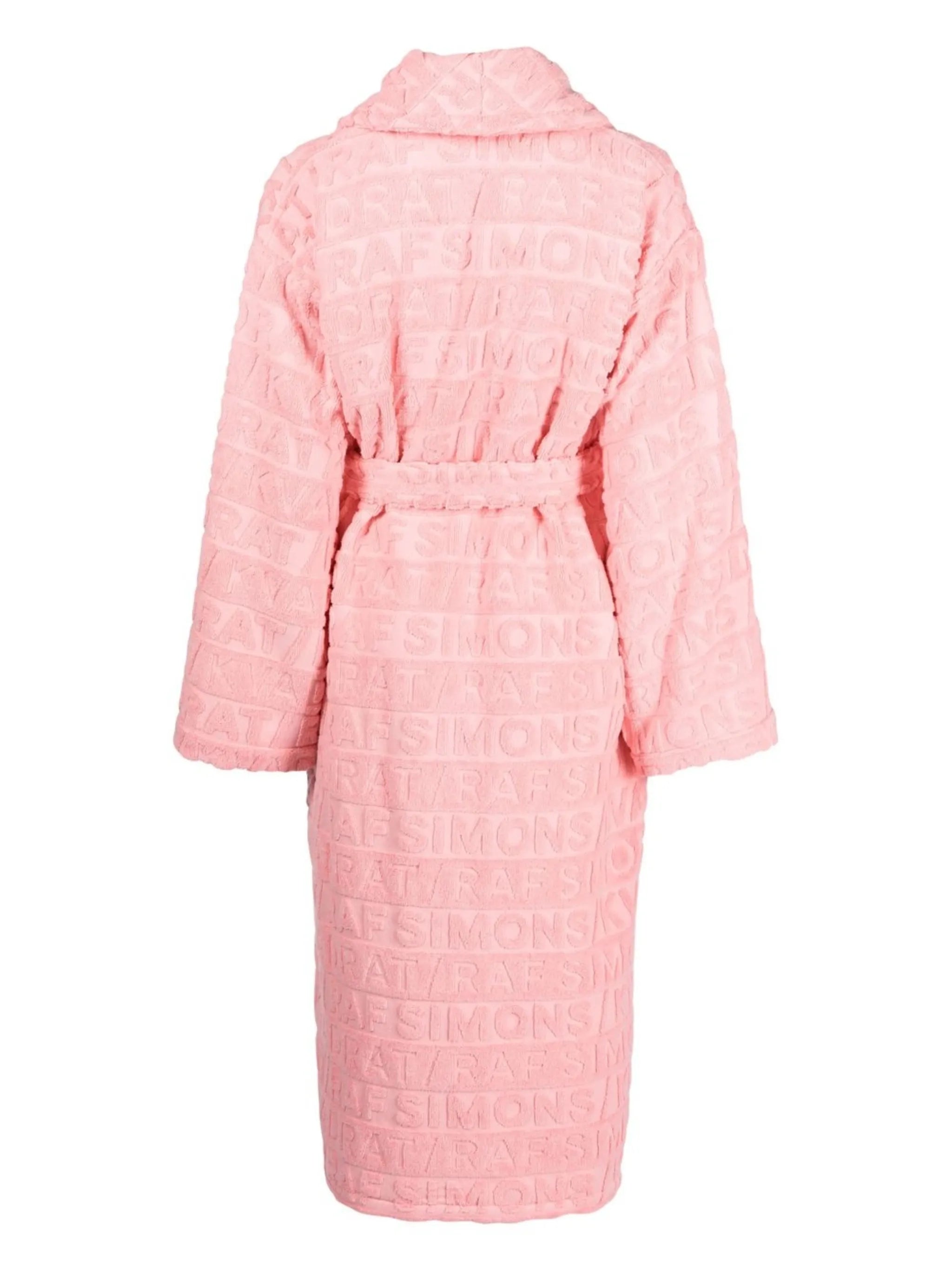 x Raf embossed-logo bathrobe
