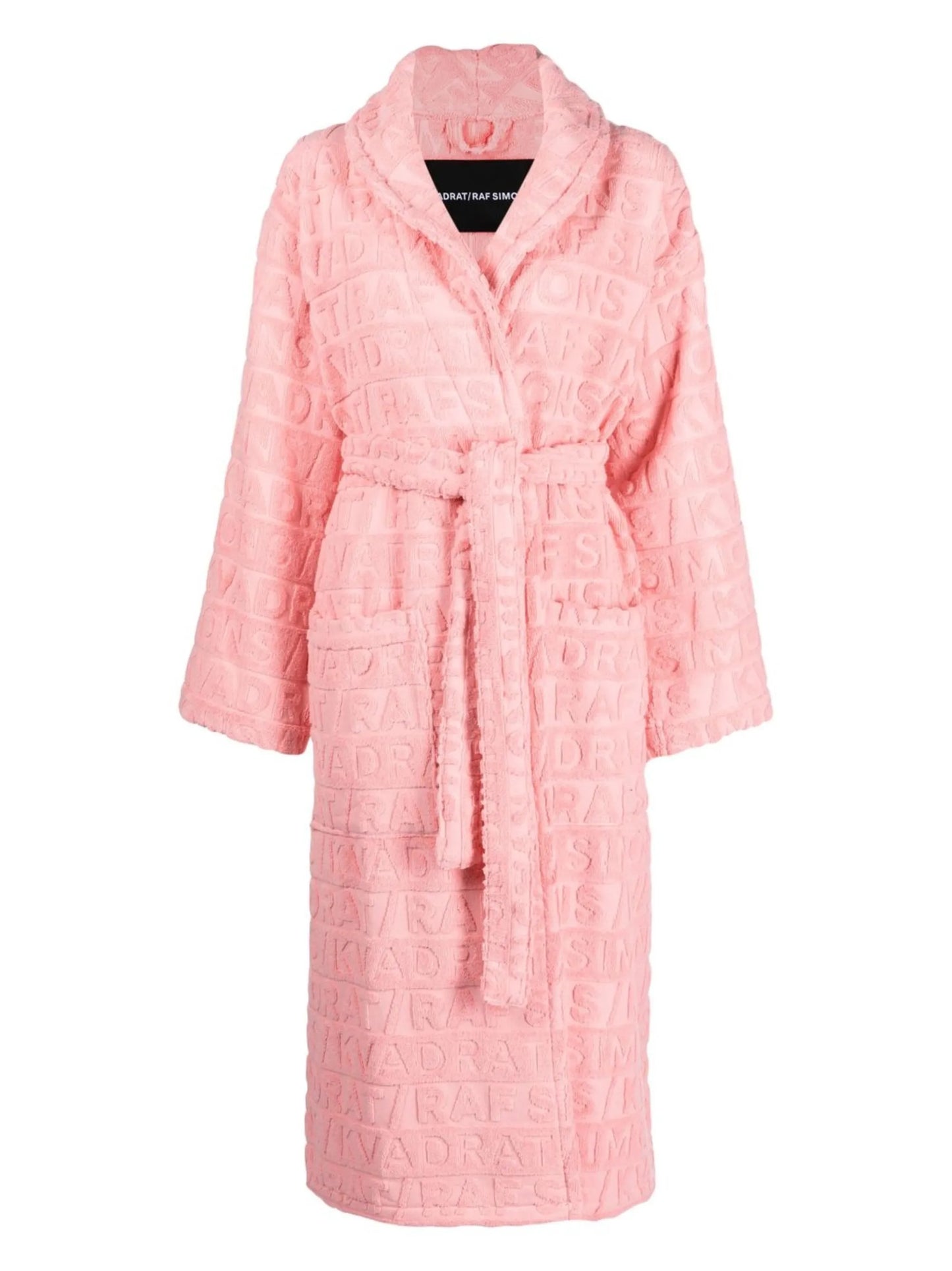 x Raf embossed-logo bathrobe