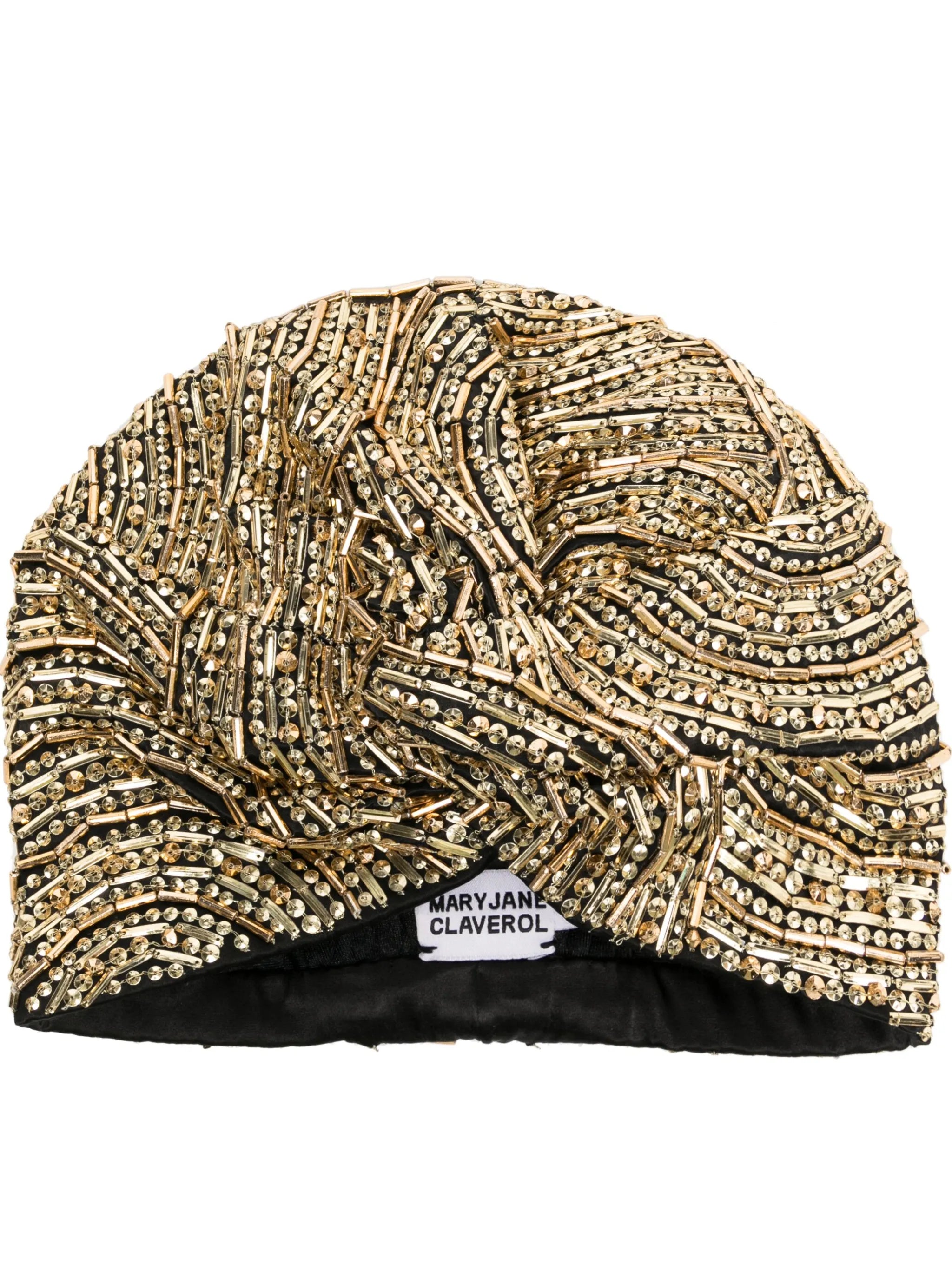 Iman twist-detail sequinned