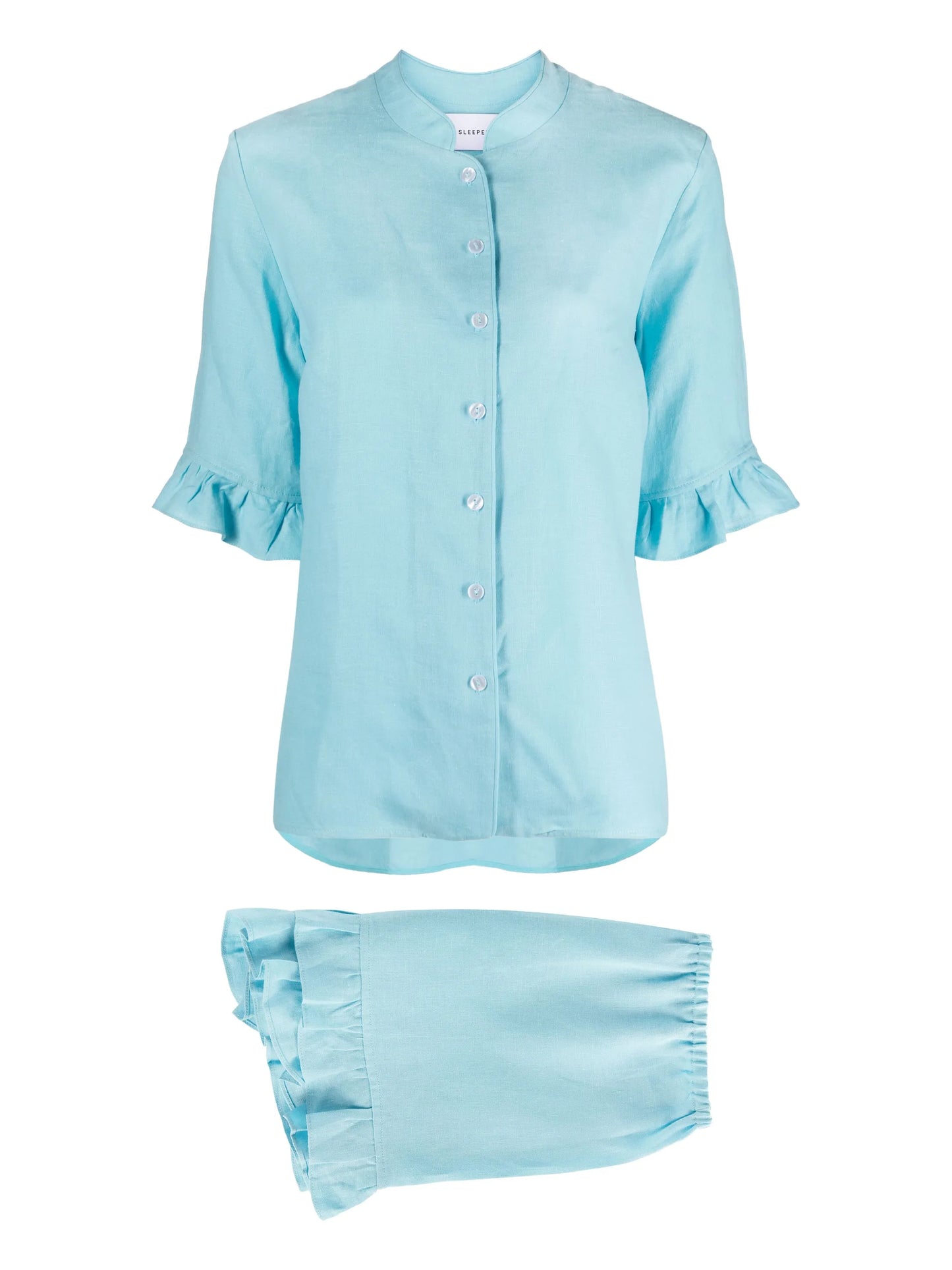 ruffled linen lounge suit