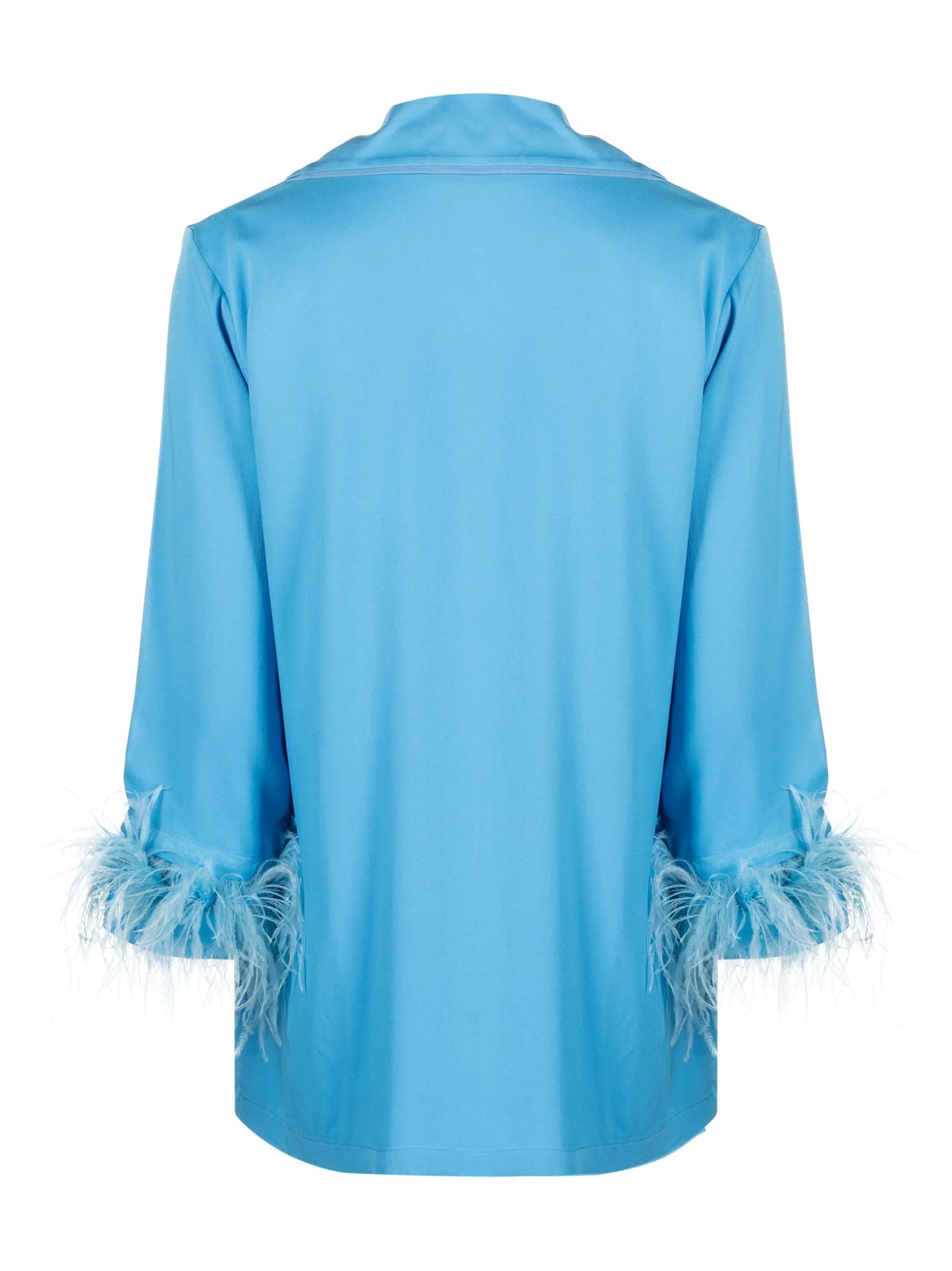 feather-trim pyjama set