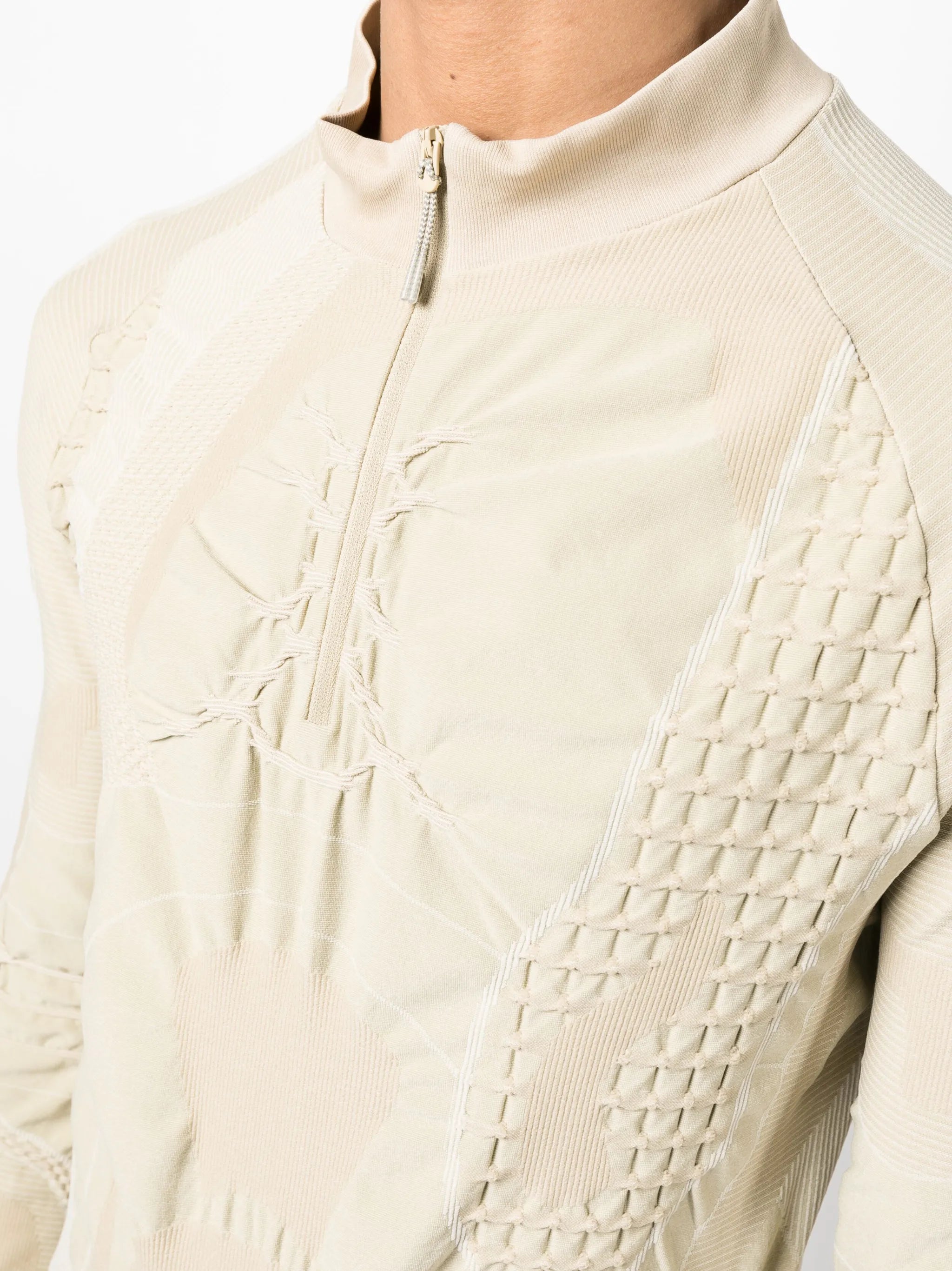 half-zip technical knit top