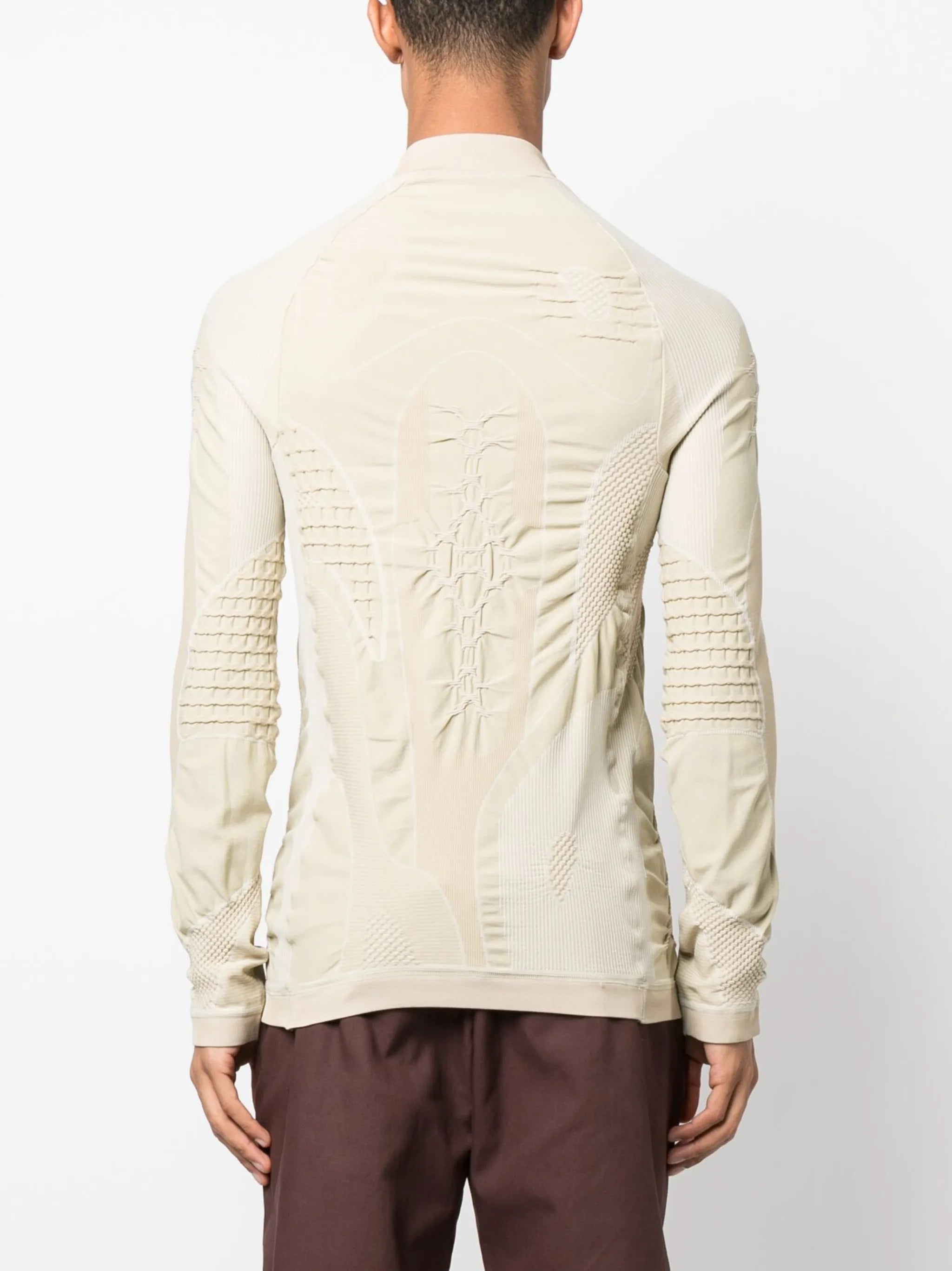 half-zip technical knit top