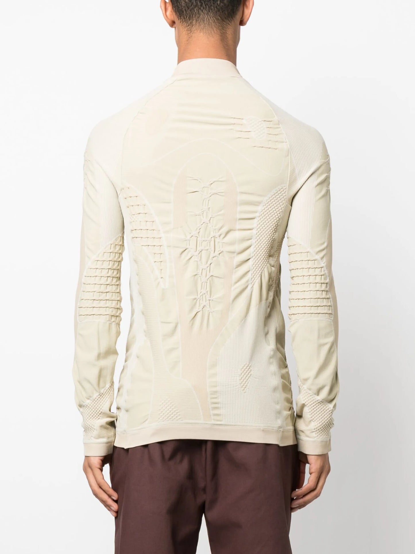 half-zip technical knit top