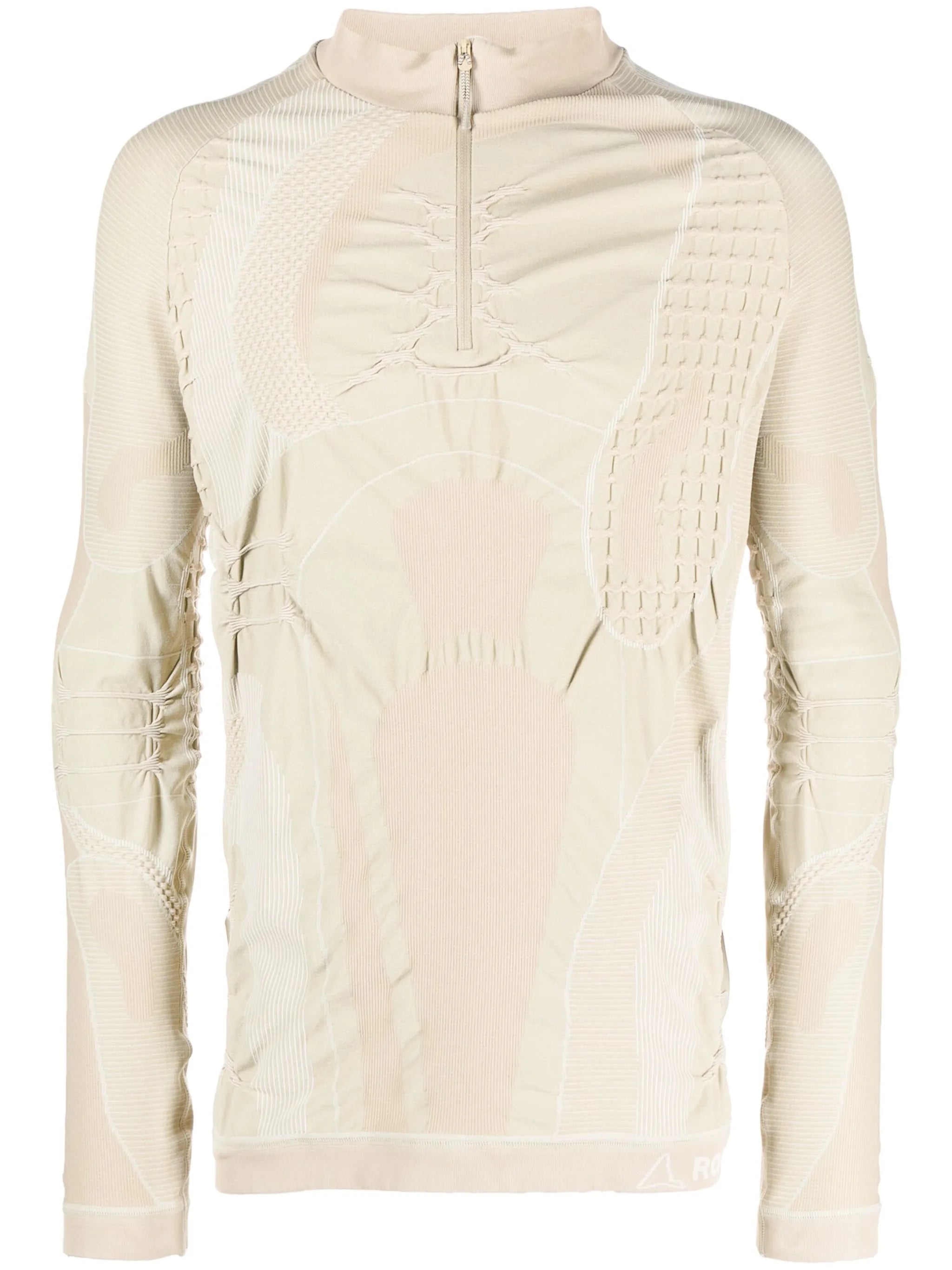 half-zip technical knit top