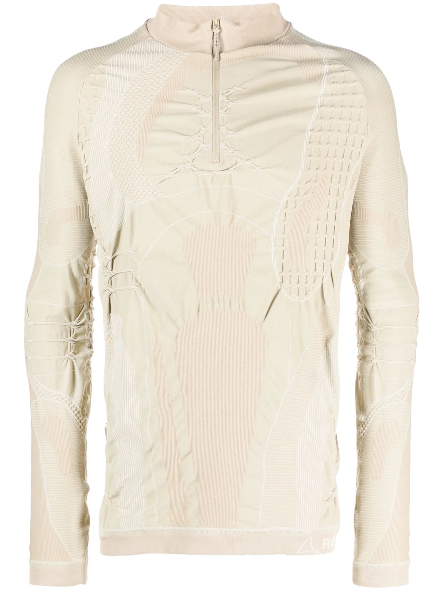 half-zip technical knit top
