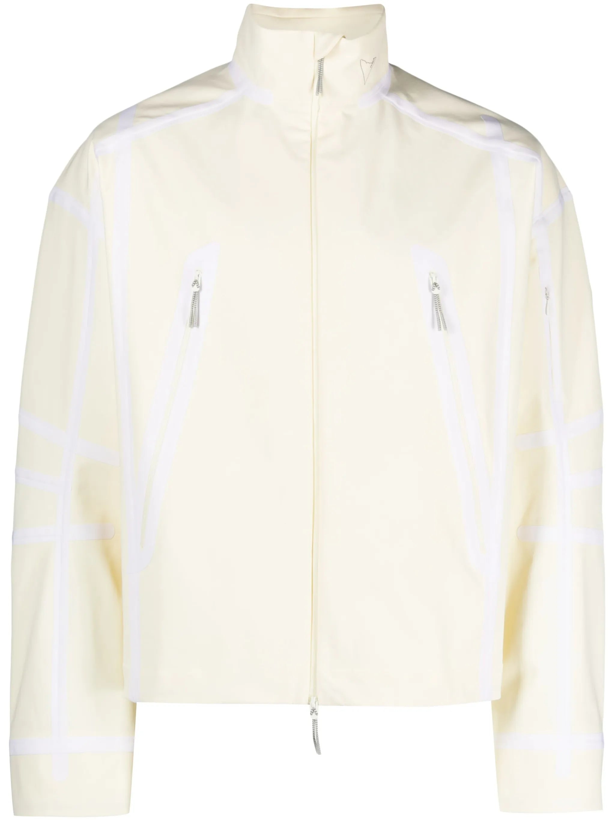 high-neck zip-fastening jacket