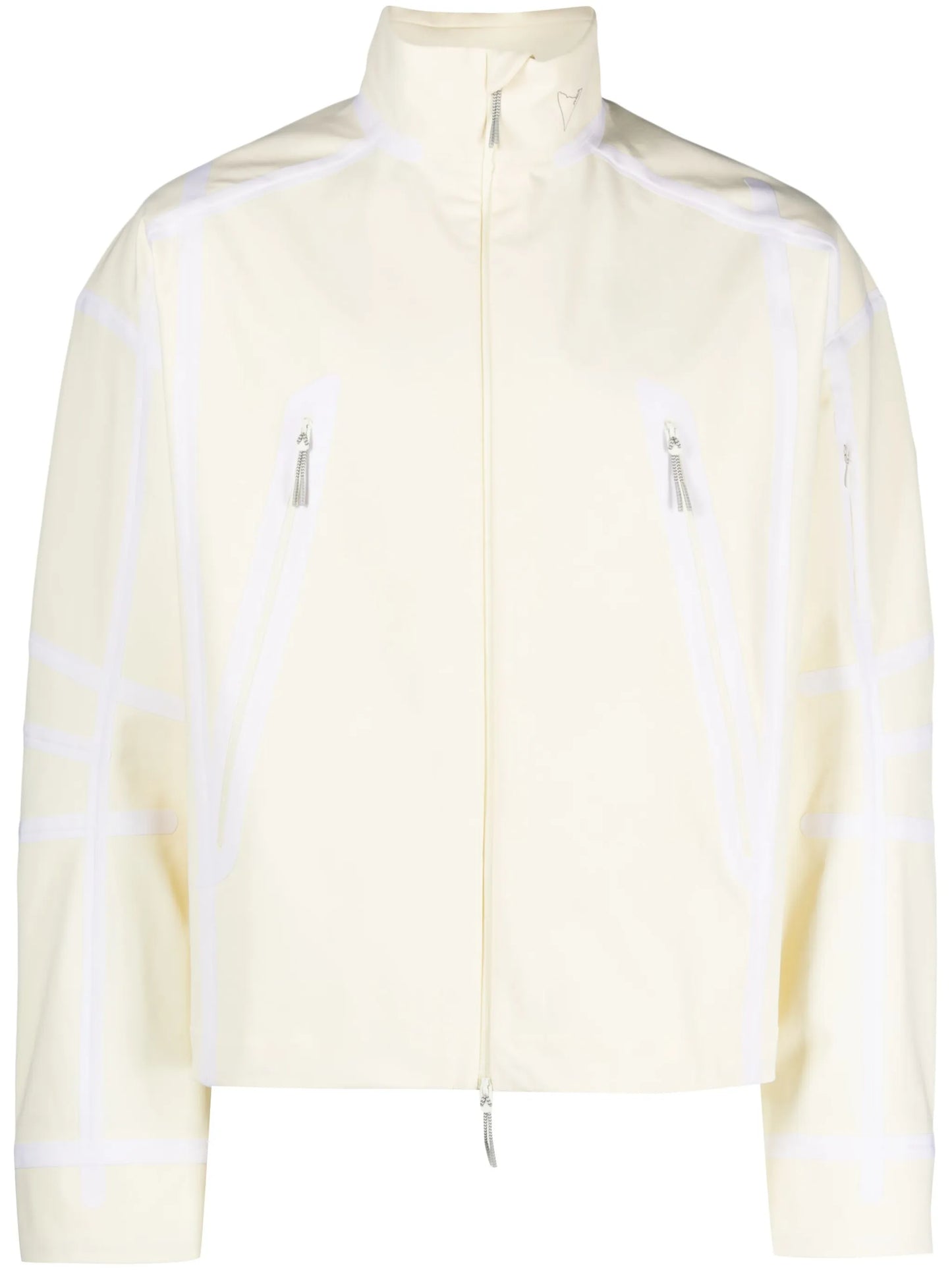 high-neck zip-fastening jacket