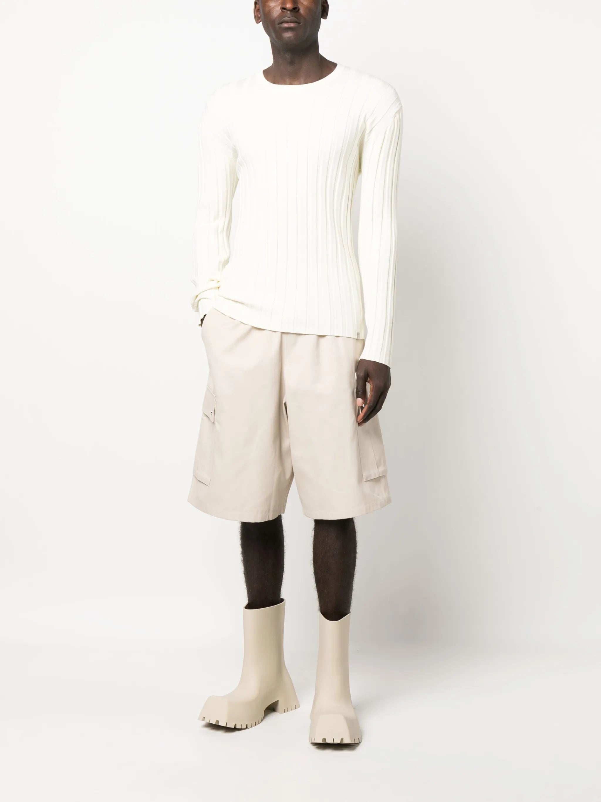 elasticated waistband bermuda shorts