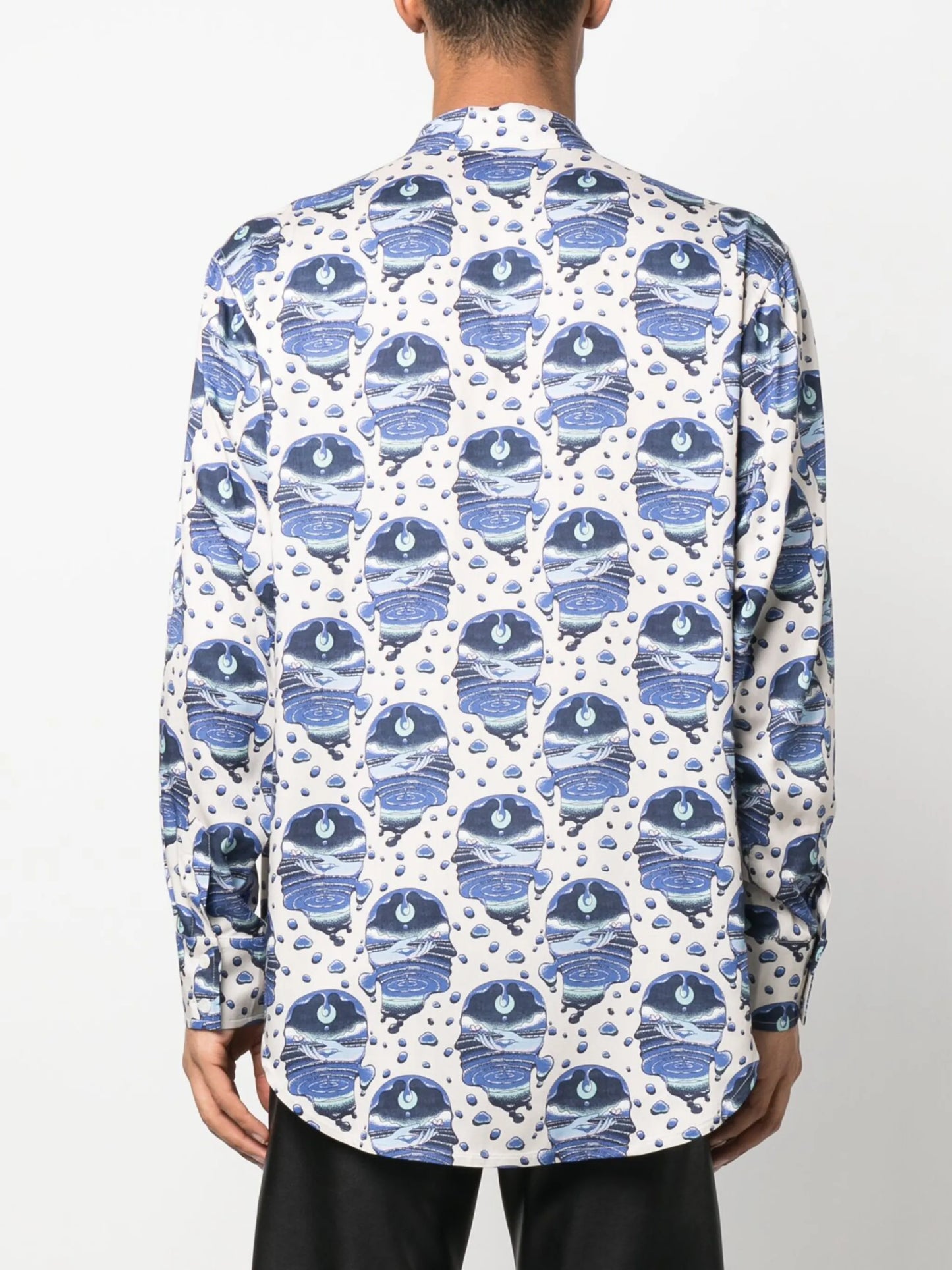 graphic-print long-sleeve shirt