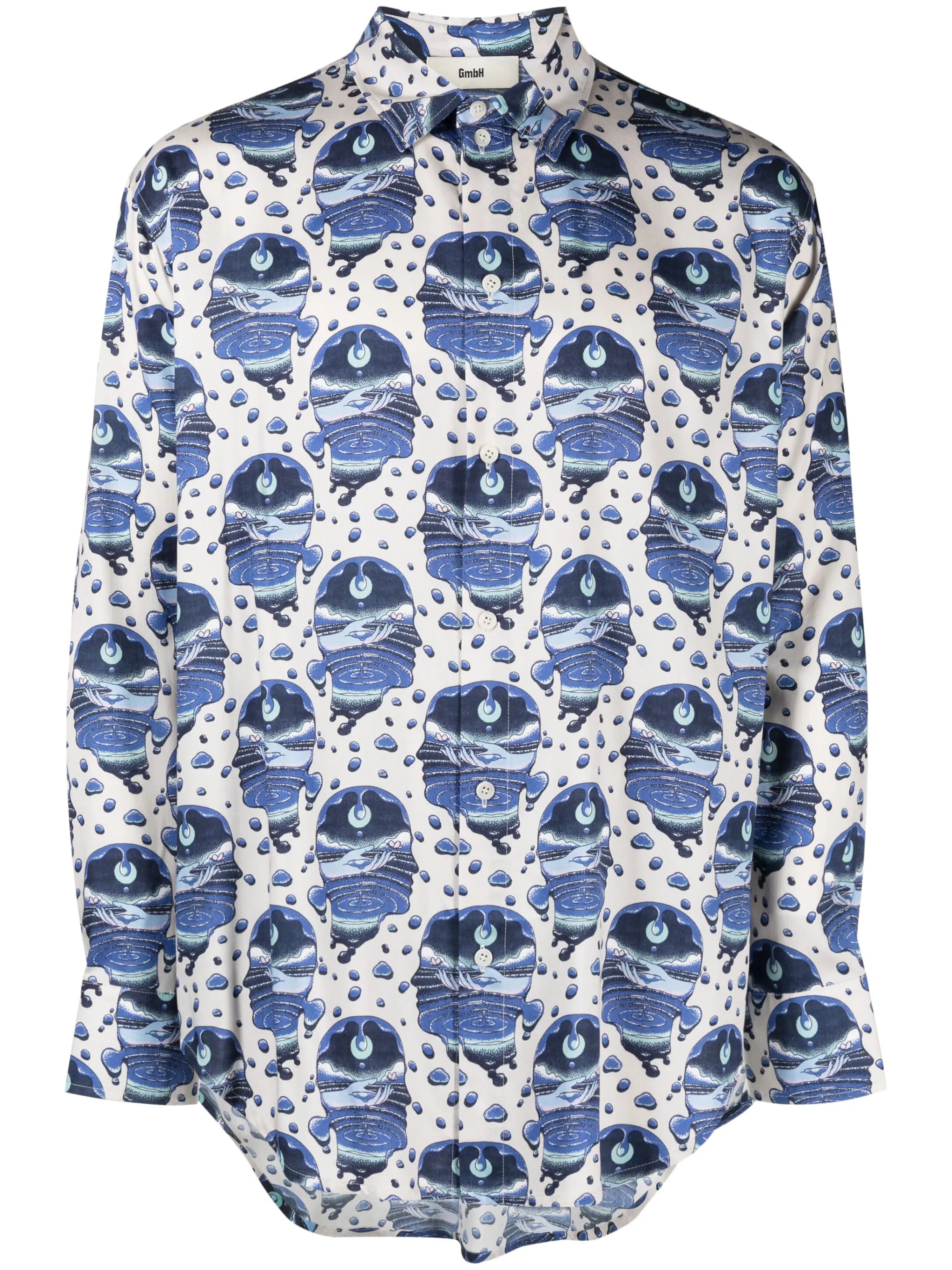graphic-print long-sleeve shirt