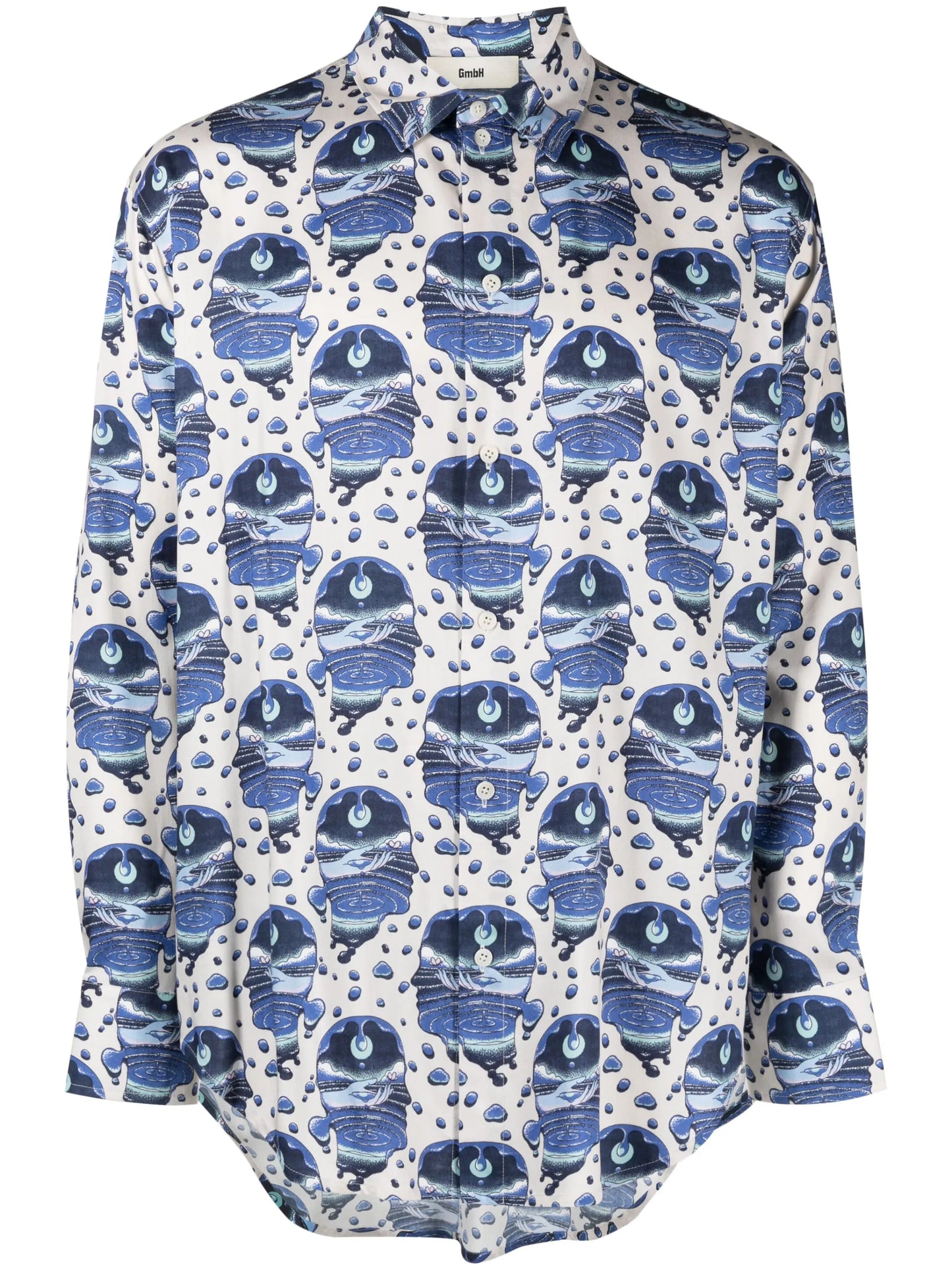 graphic-print long-sleeve shirt