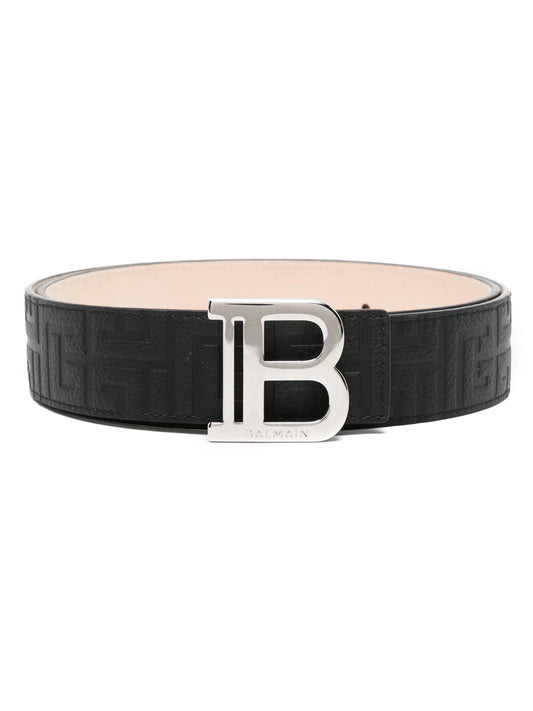 B-belt logo-plaque belt