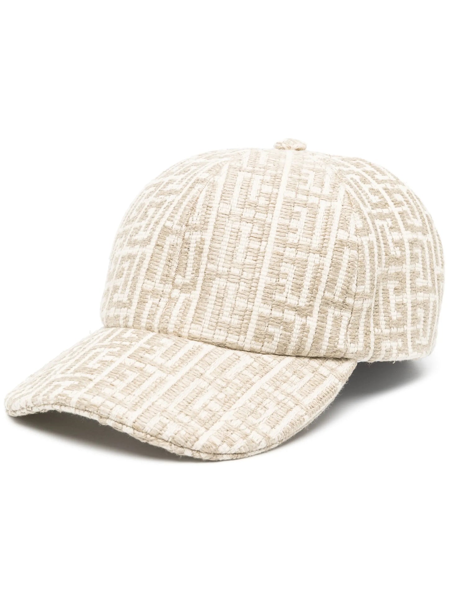 monogram-knit cap