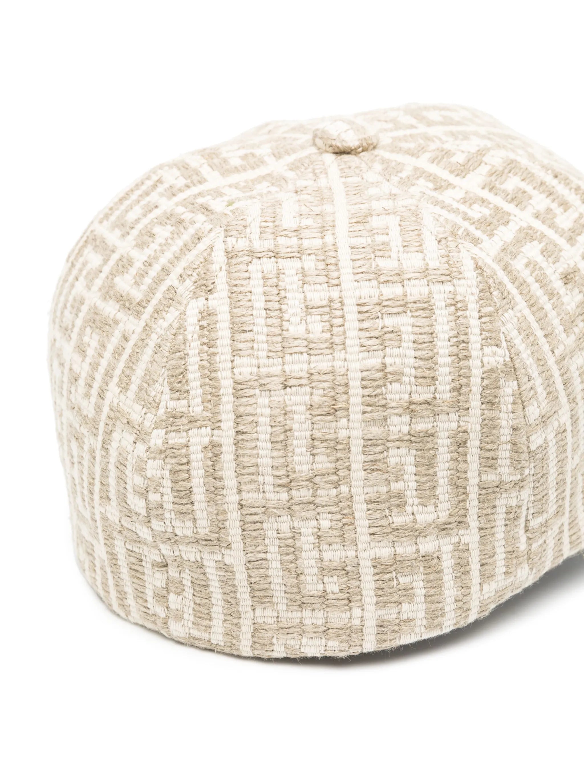 monogram-knit cap