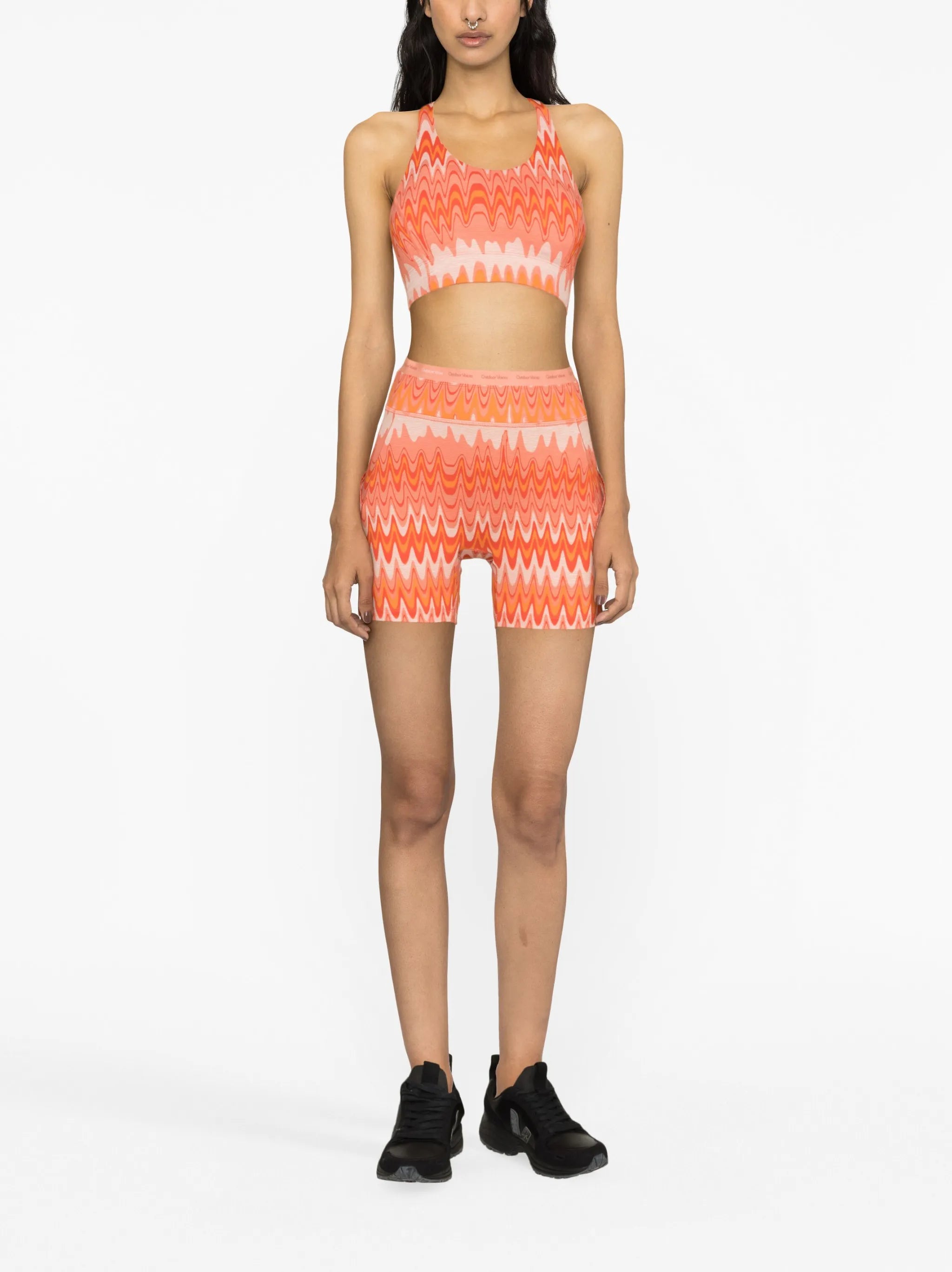 Doing Things Thrive printed sports bra