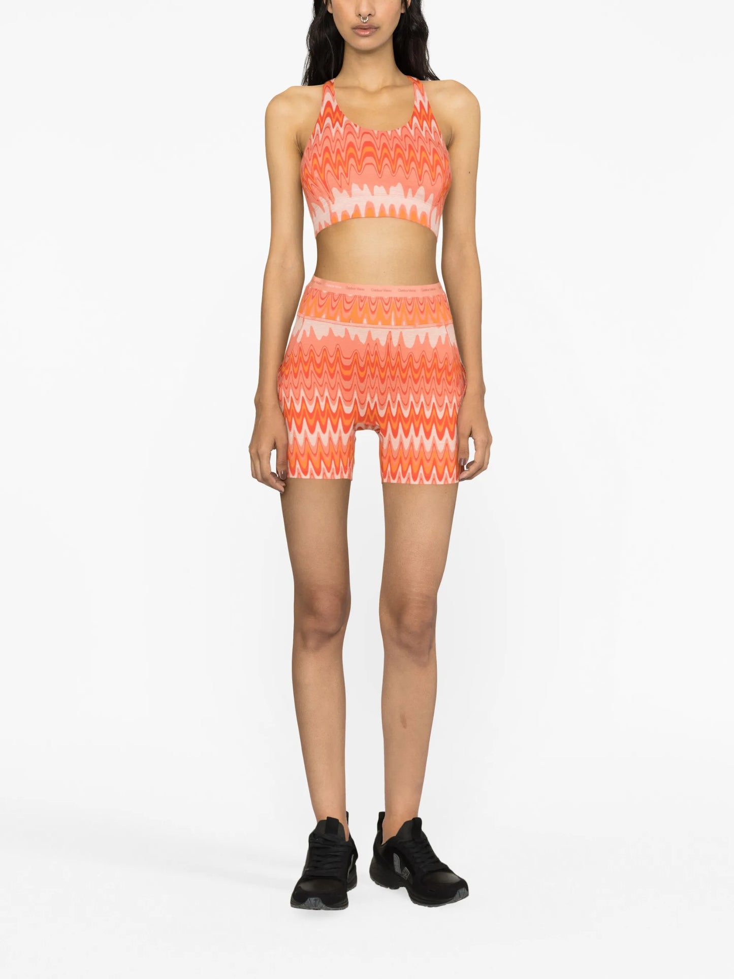Doing Things Thrive printed sports bra