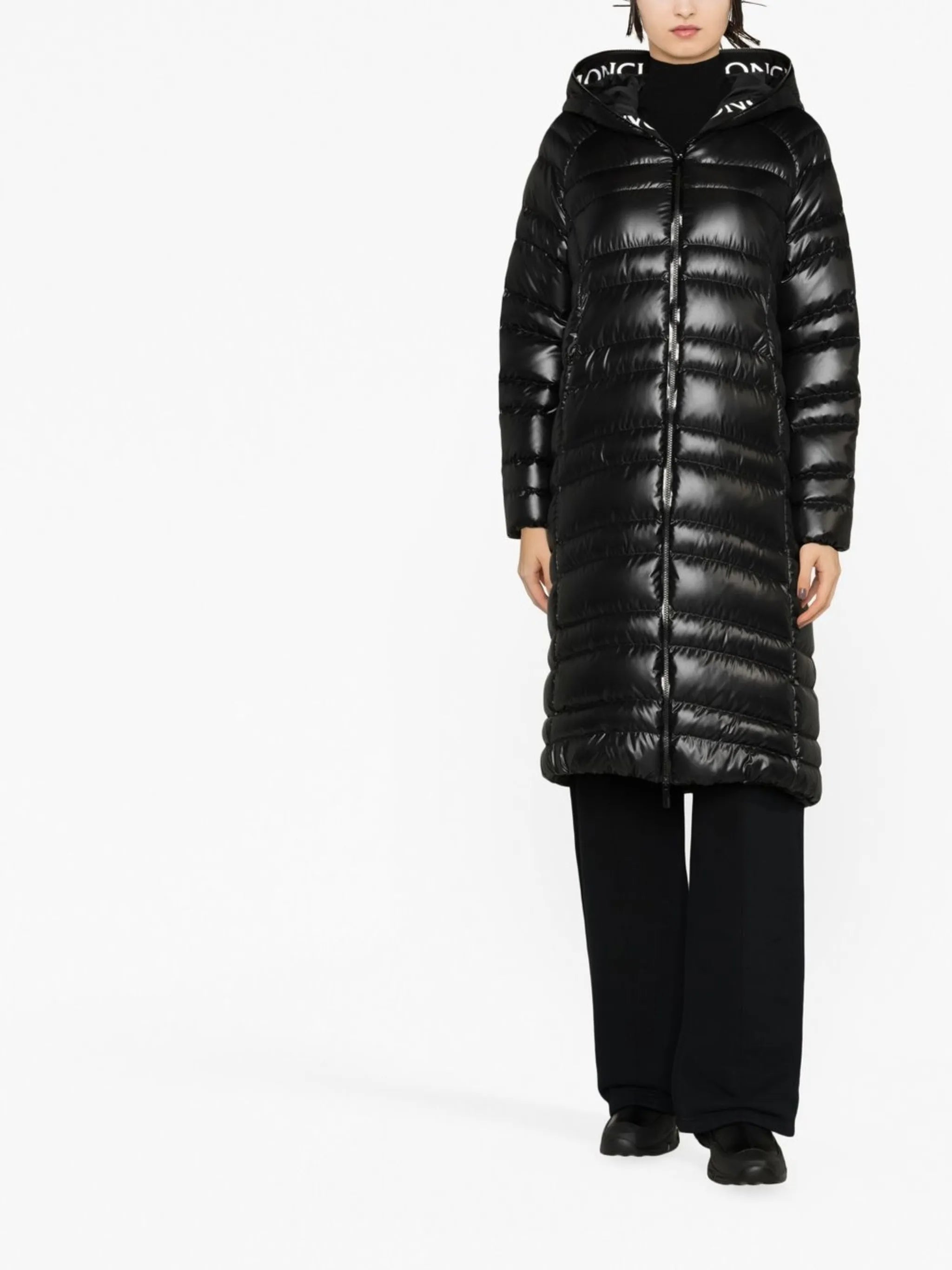 Black Apogon Long Padded Jacket