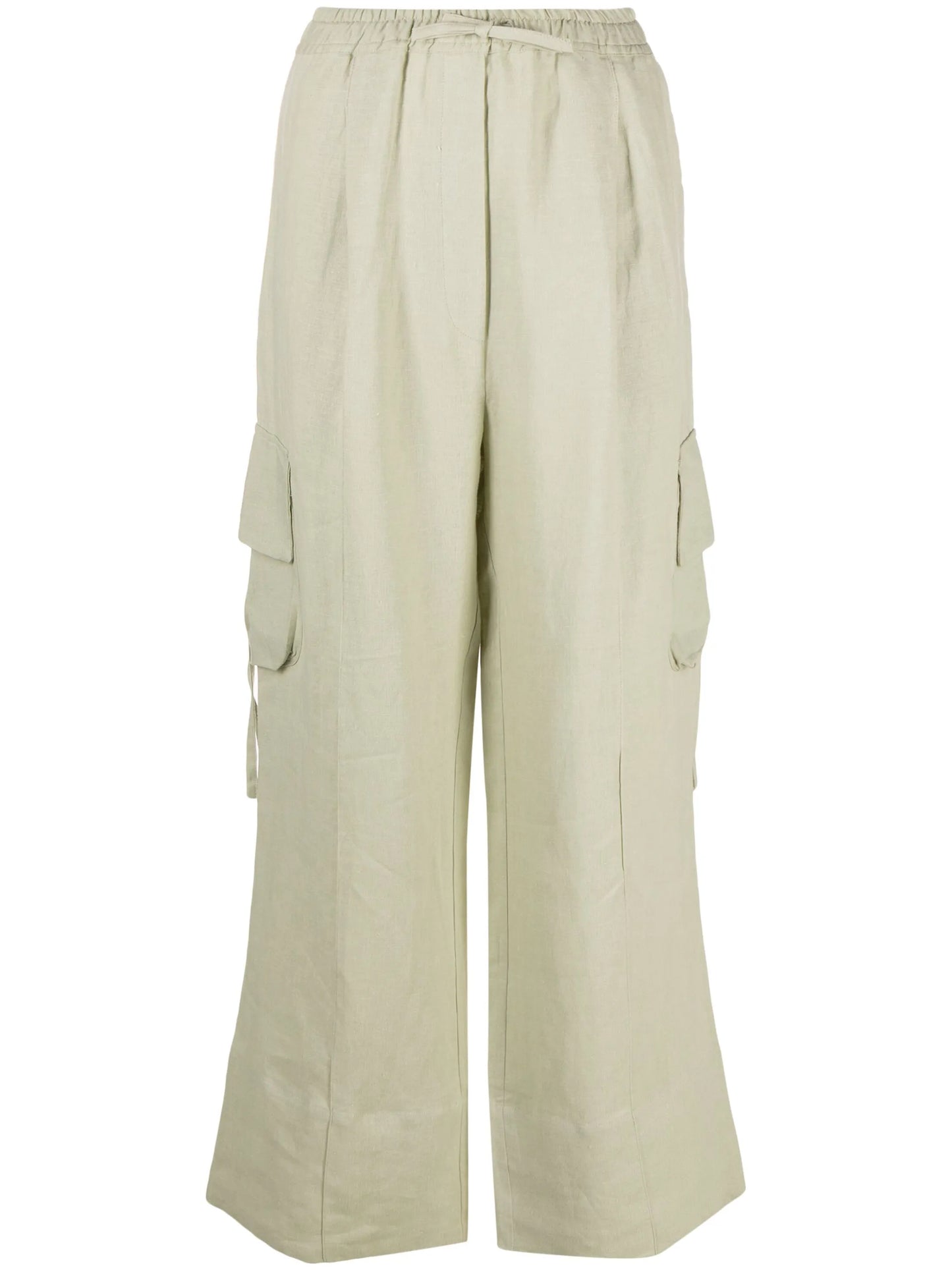 Safari linen cargo trousers